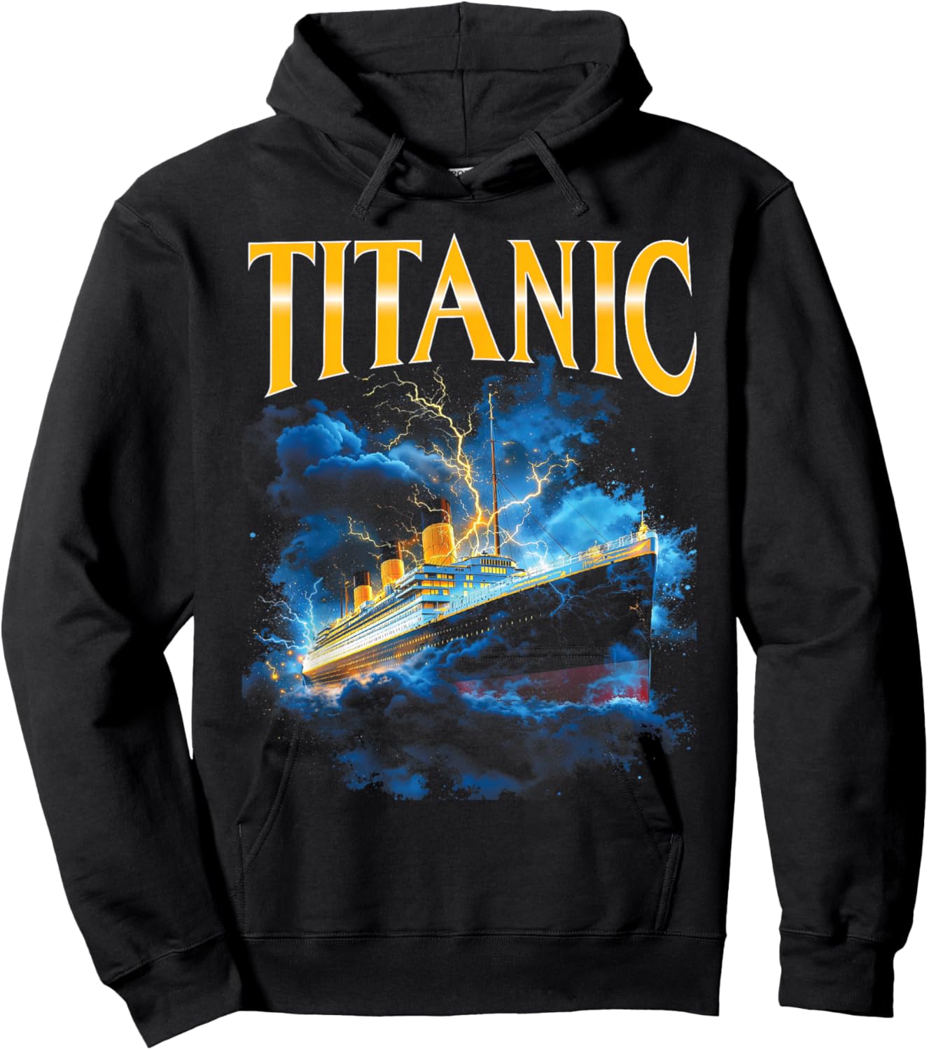 Titanic Ocean Liner Bootleg Ship Design Hoodie - Hoodie | Black