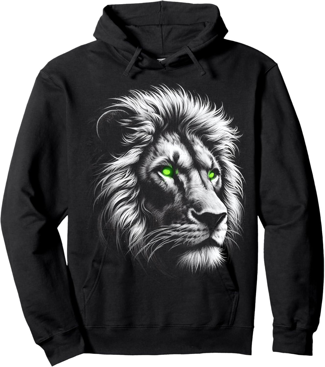 Lion King Of Animals From Africa With Green Eyes Hoodie - Hoodie | Black
