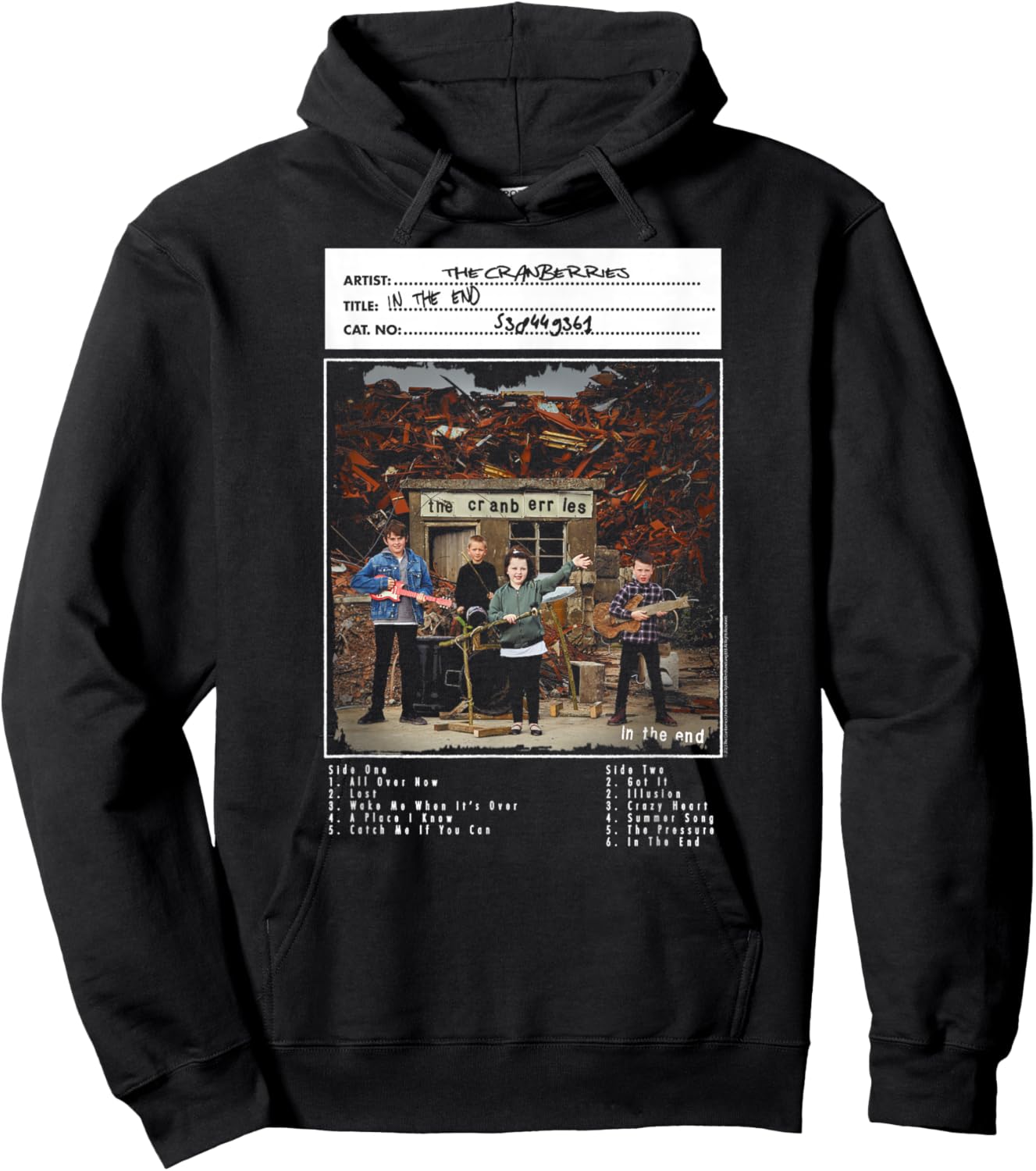 The Cranberries In the End Vinyl Handwritten Vintage Band Hoodie - Hoodie | Black