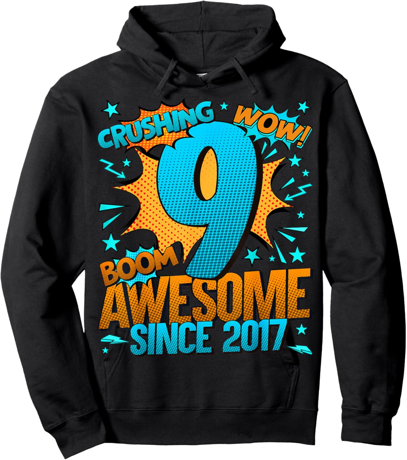 9 Year Old Gifts for Boys 9th Birthday Boy 9 Year Old Boy Hoodie - Hoodie | Black