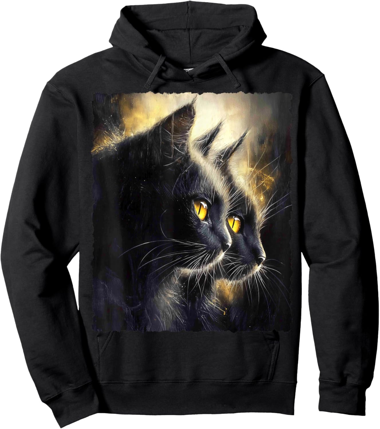 Cute Magical Cat Kitten Fantasy Art Design Hoodie - Hoodie | Black