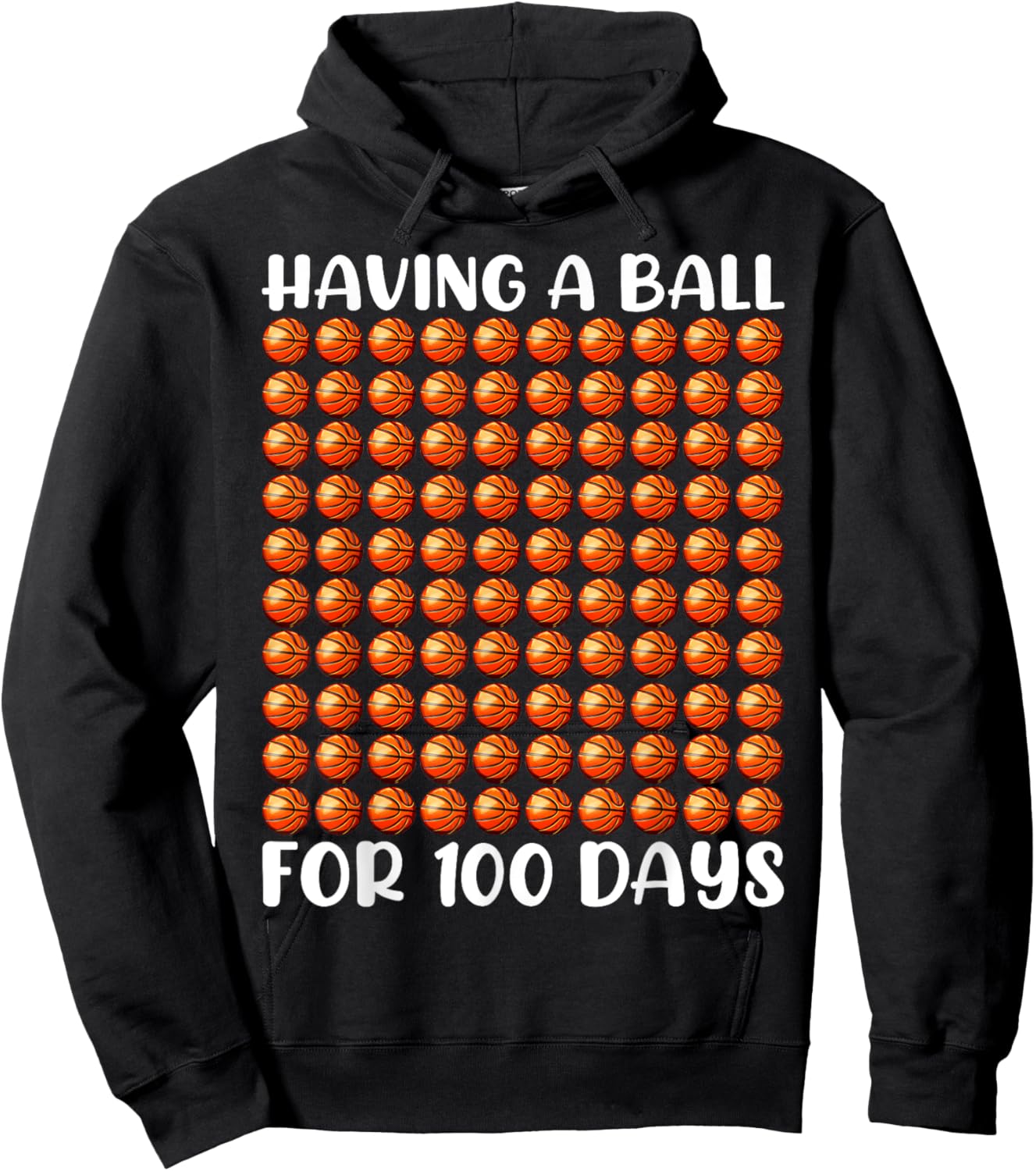 100 Days Of School Basketball 100th Day 100 Days Smarter Boy Hoodie - Hoodie | Black