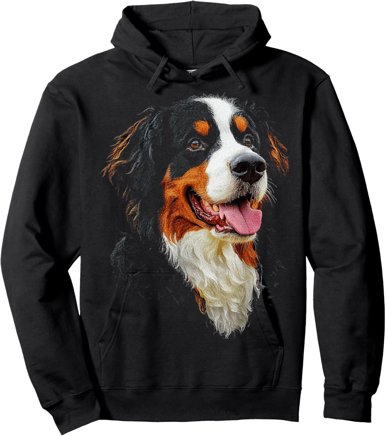 Bernese Mountain Dog Motif Pet Art Bernese Mountain Hoodie - Hoodie | Black