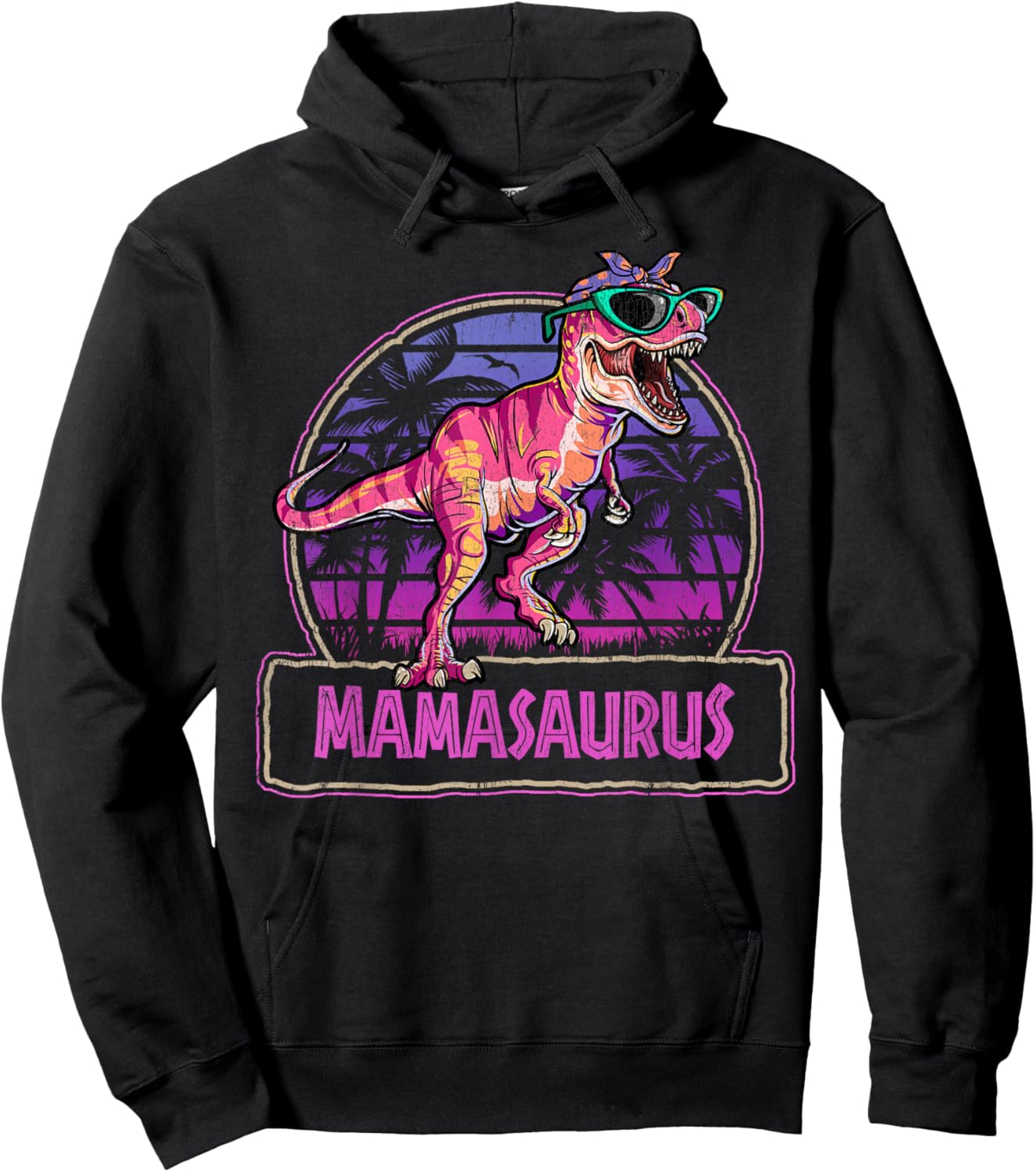 Mamasaurus T Rex Mama Saurus Dinosaure pour Femme Hoodie - Hoodie | Black