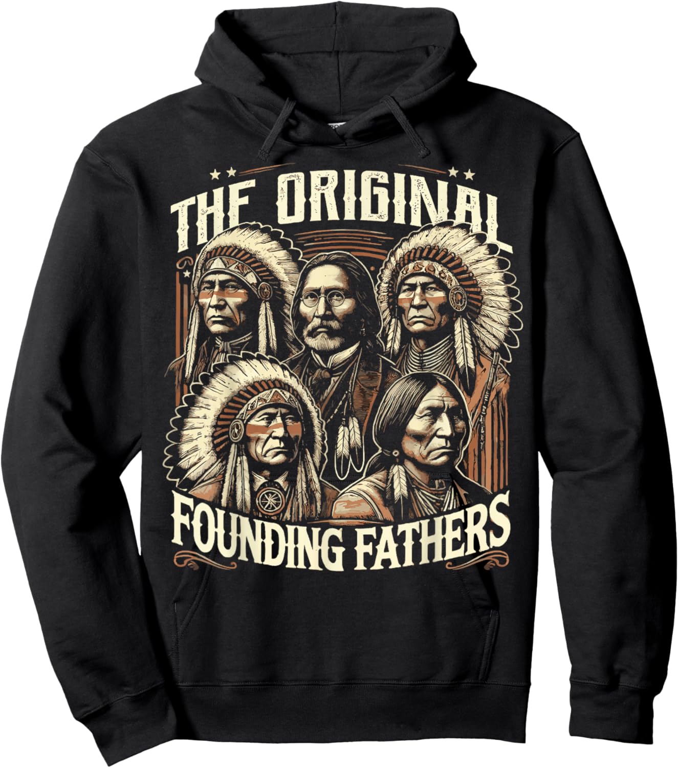 The Original Founding Fathers Native American Themed Hoodie - Hoodie | Black