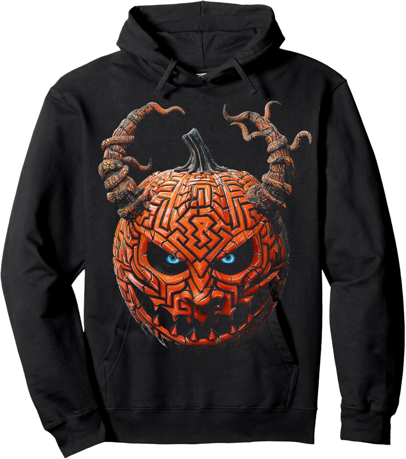 Pumpkin Costume Halloween Graphic Art Pumpkin Hoodie - Hoodie | Black