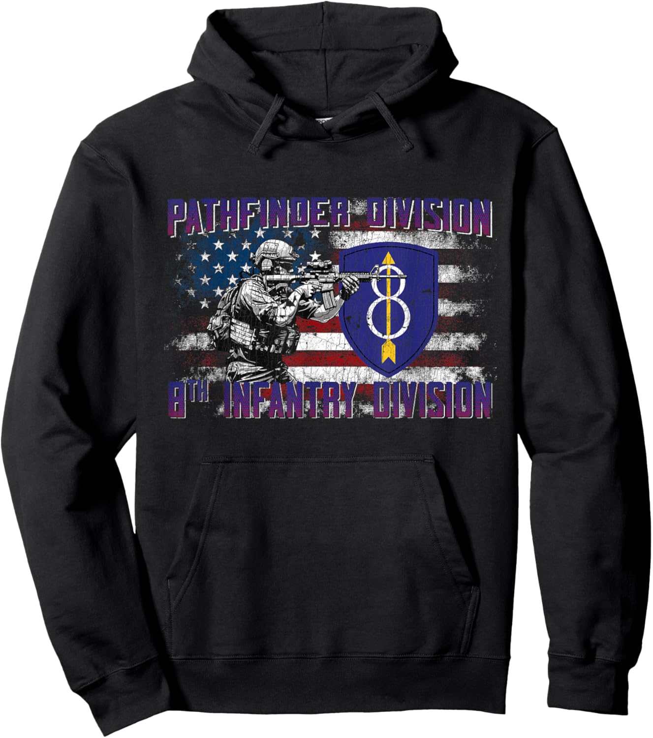 8th Infantry Division 8th ID Golden Arrow Division Gifts Hoodie - Hoodie | Black