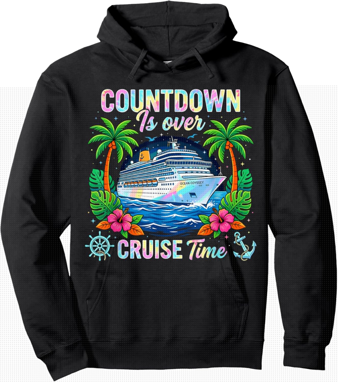 Countdown is Over It's Cruise Time Family Cruise 2026 Summer Hoodie - Hoodie | Black