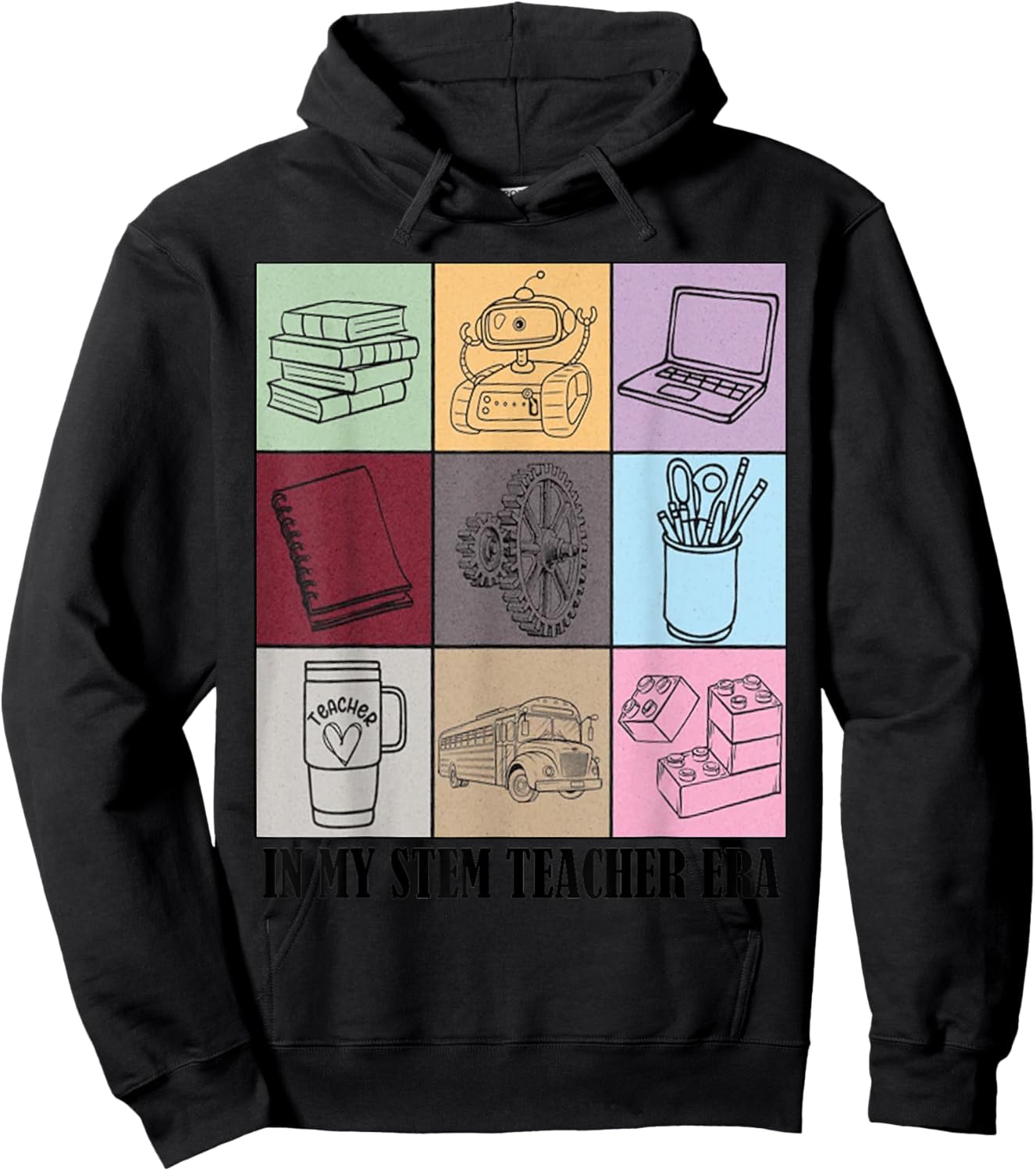 funny STEM Teacher Quote In My STEM Teacher Era Cool Teacher Hoodie - Hoodie | Black