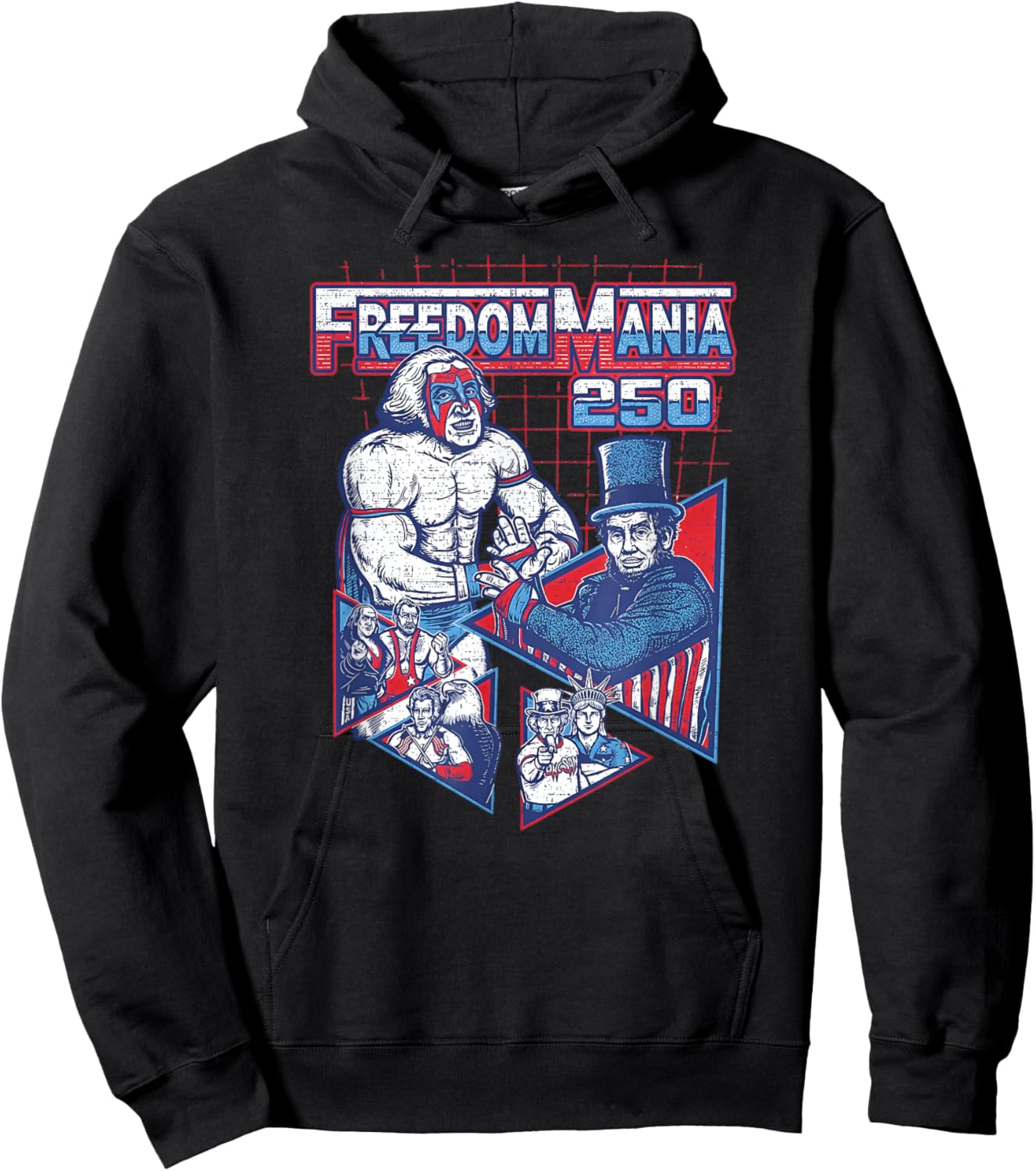 Funny FreedomMania 250 America Fourth of July Birthday Party Hoodie - Hoodie | Black