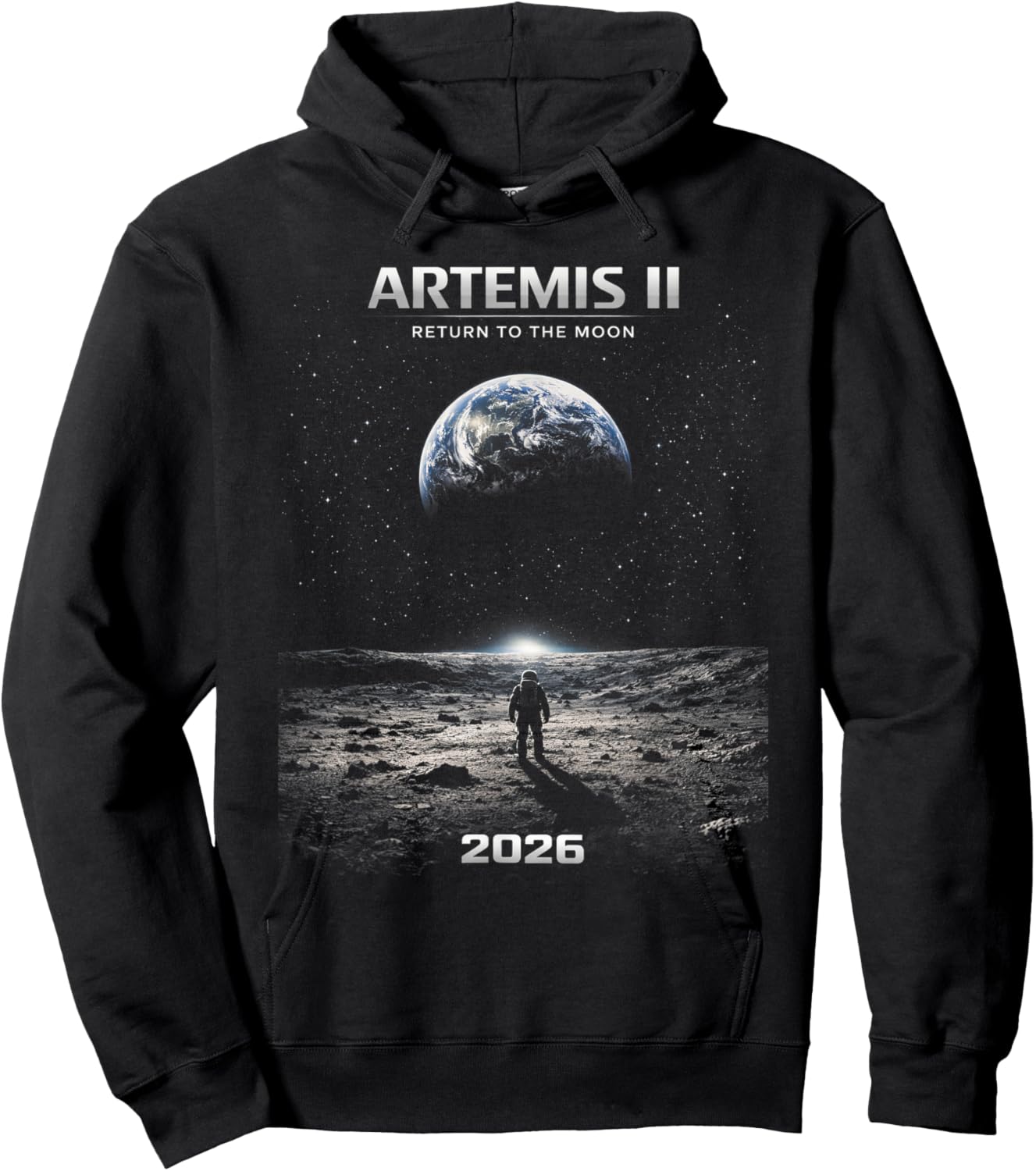 Artemis Astronaut Mission to The Moon 2026 Rocket Artemis 2 Hoodie - Hoodie | Black
