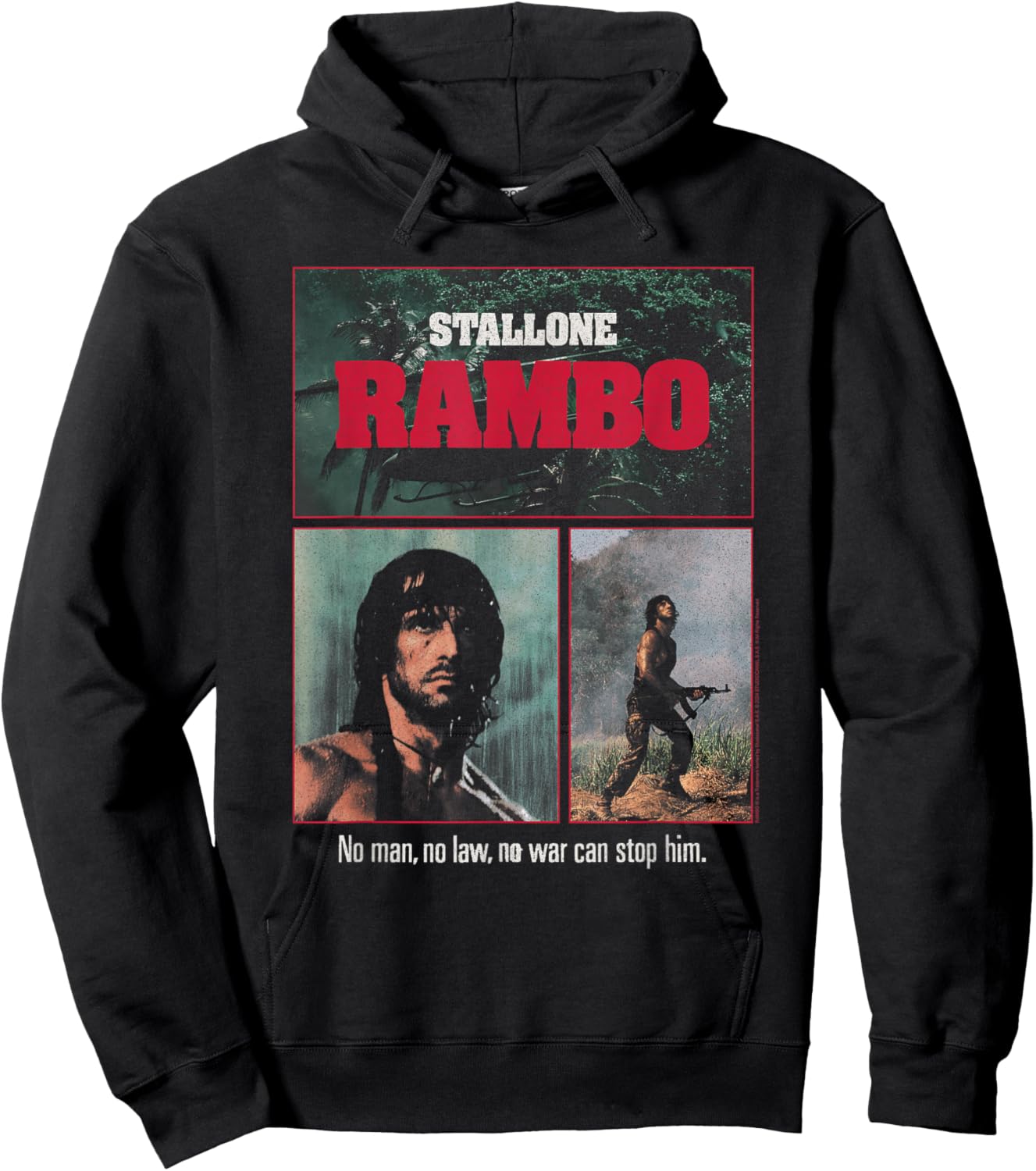 Rambo Stallone Lone Wolf Action Movie Hoodie - Hoodie | Black