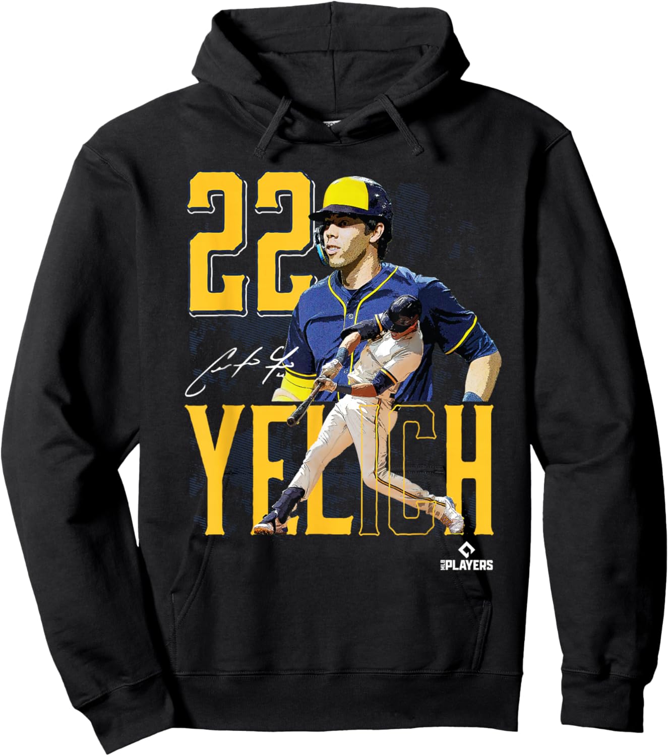 Christian Yelich | Milwaukee baseball | Players | MLBYCN3003 Hoodie - Hoodie | Black