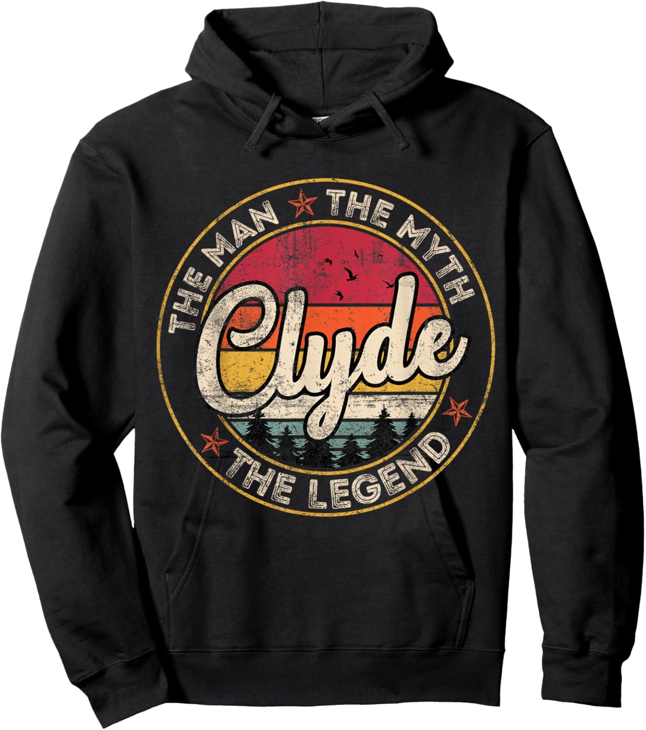Clyde The Man The Myth The Legend Personalized Name Hoodie - Hoodie | Black