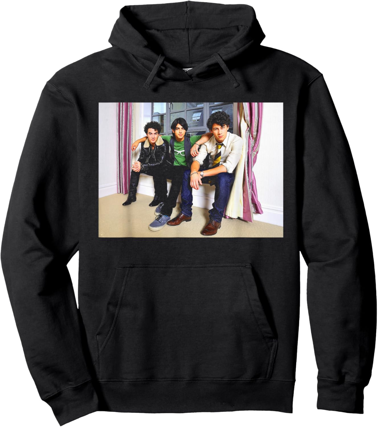 The Jonas Brothers Camp Rock Promo Photo Hoodie - Hoodie | Black