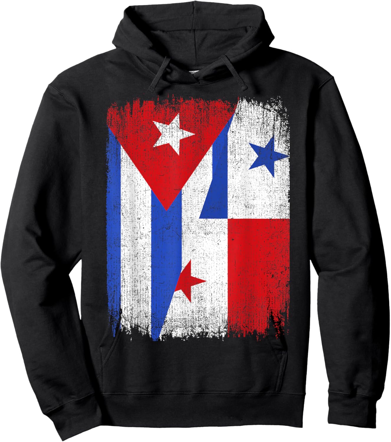 Half Cuba Panama Flag Cuban Panamanian Pride Roots Hoodie - Hoodie | Black