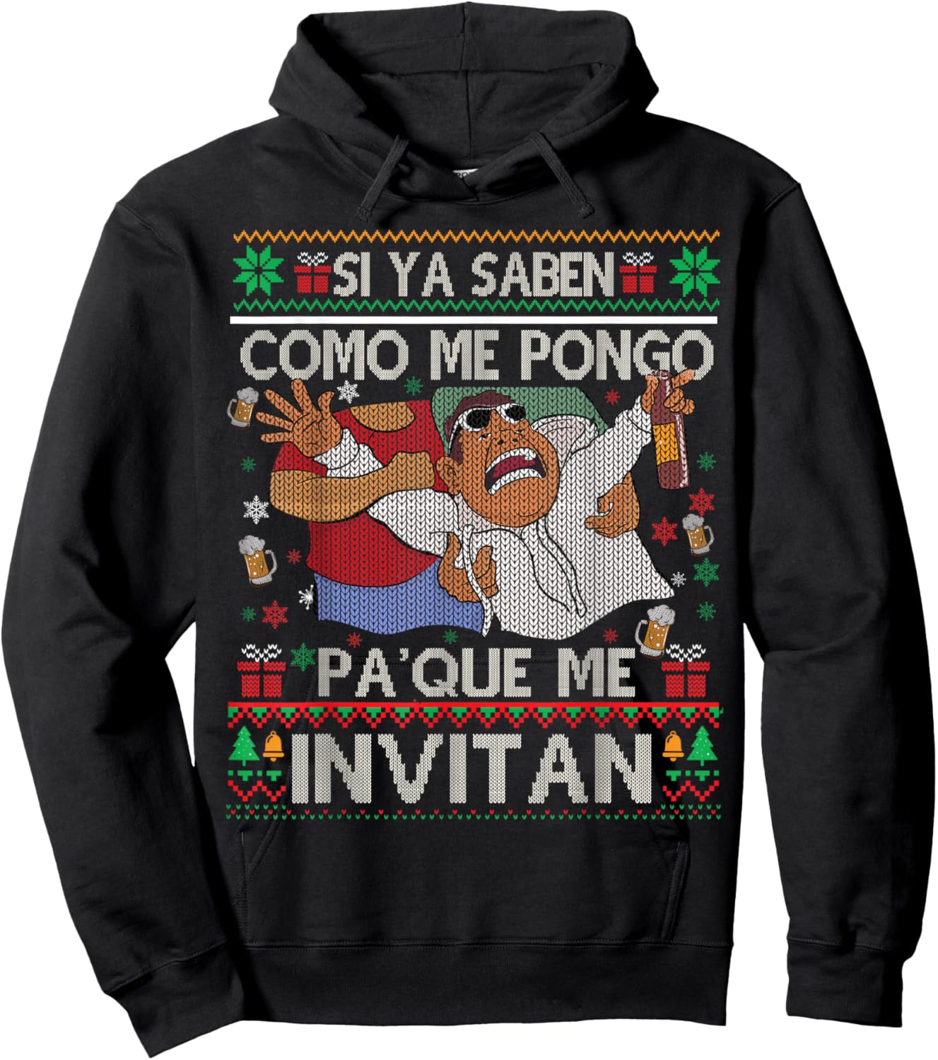 Si ya saben como me pongo pa' que me invitan Funny Spanish Hoodie - Hoodie | Black