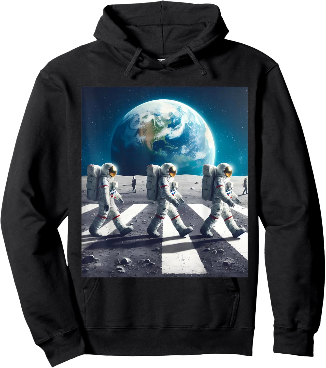 Abbey rd Crossing Moon Walk Beatle Astronauts Hoodie - Hoodie | Black