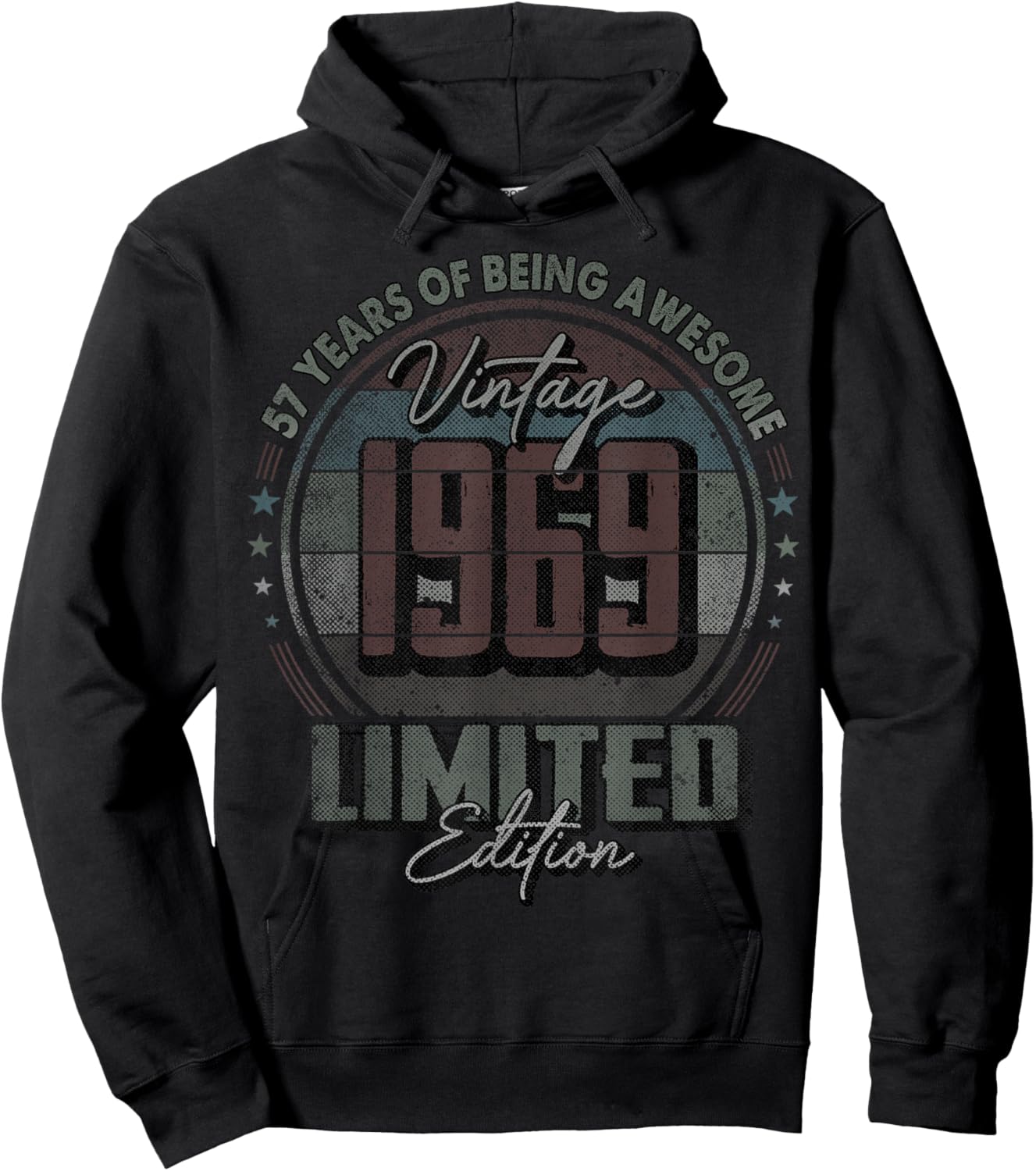 Vintage 1969 Limited Edition Shirt 57 Year Old 57th Birthday Hoodie - Hoodie | Black