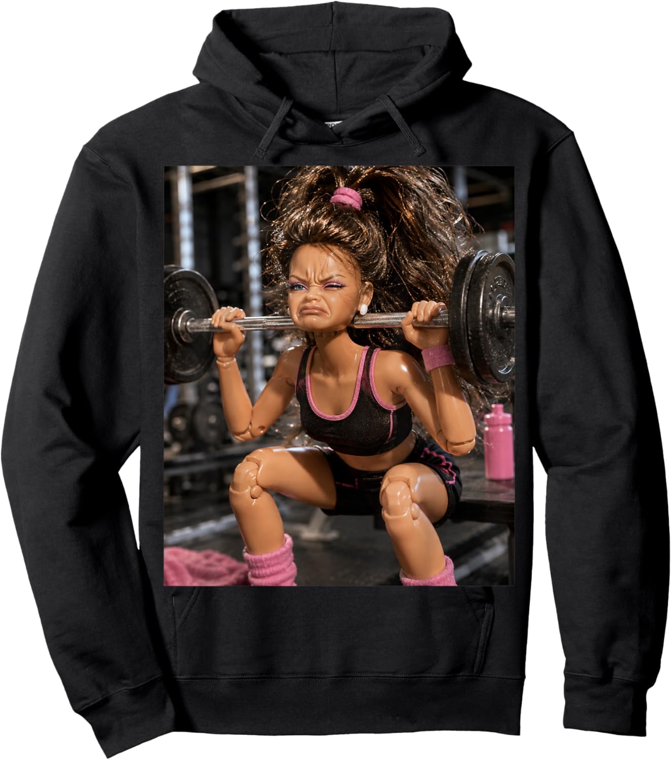 Disgusting Gym Girl Funny Workout Meme Humor Fitness Hoodie - Hoodie | Black