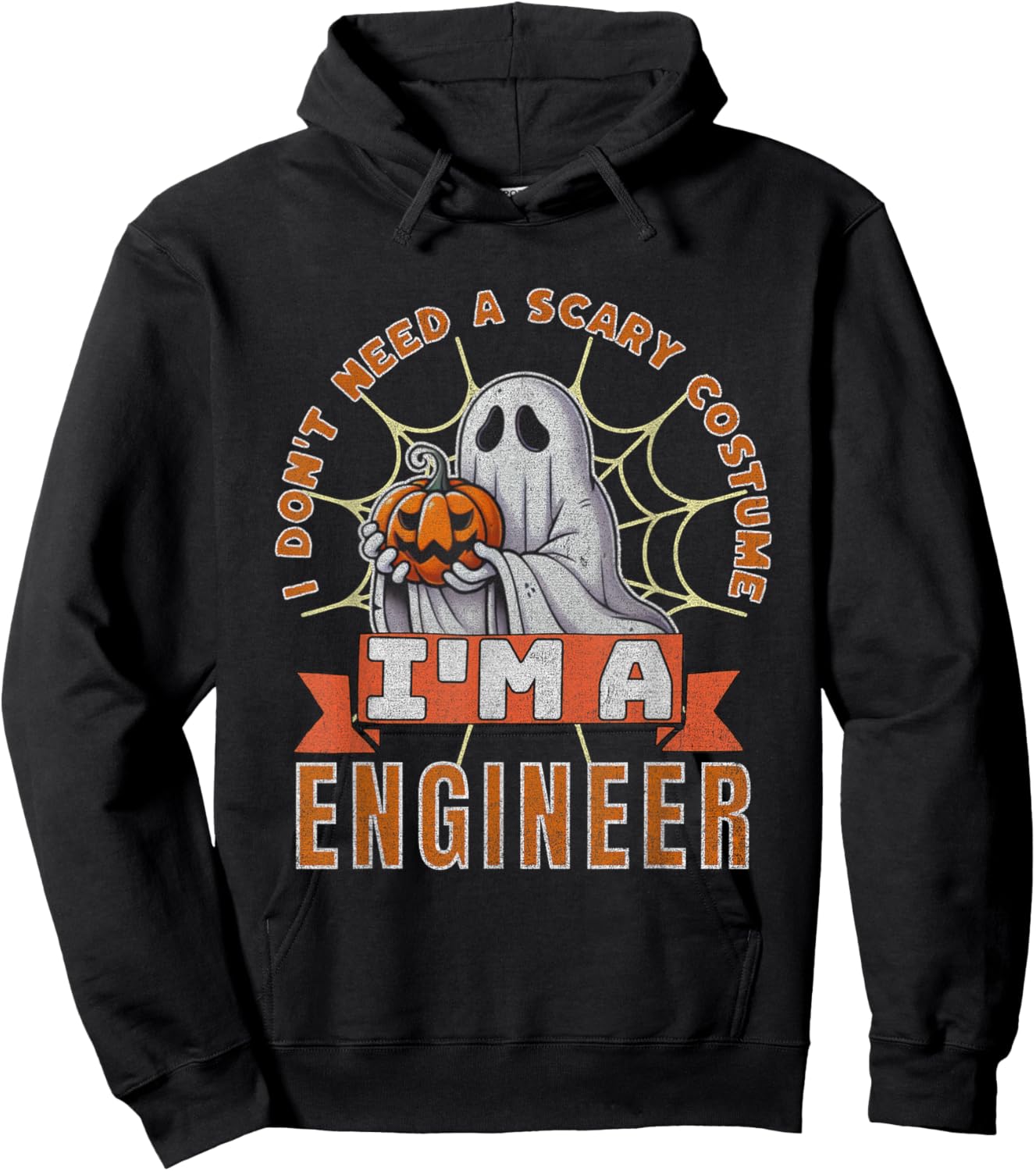 Halloween Engineer Ghost I'm an Engineer Costume Hoodie - Hoodie | Black