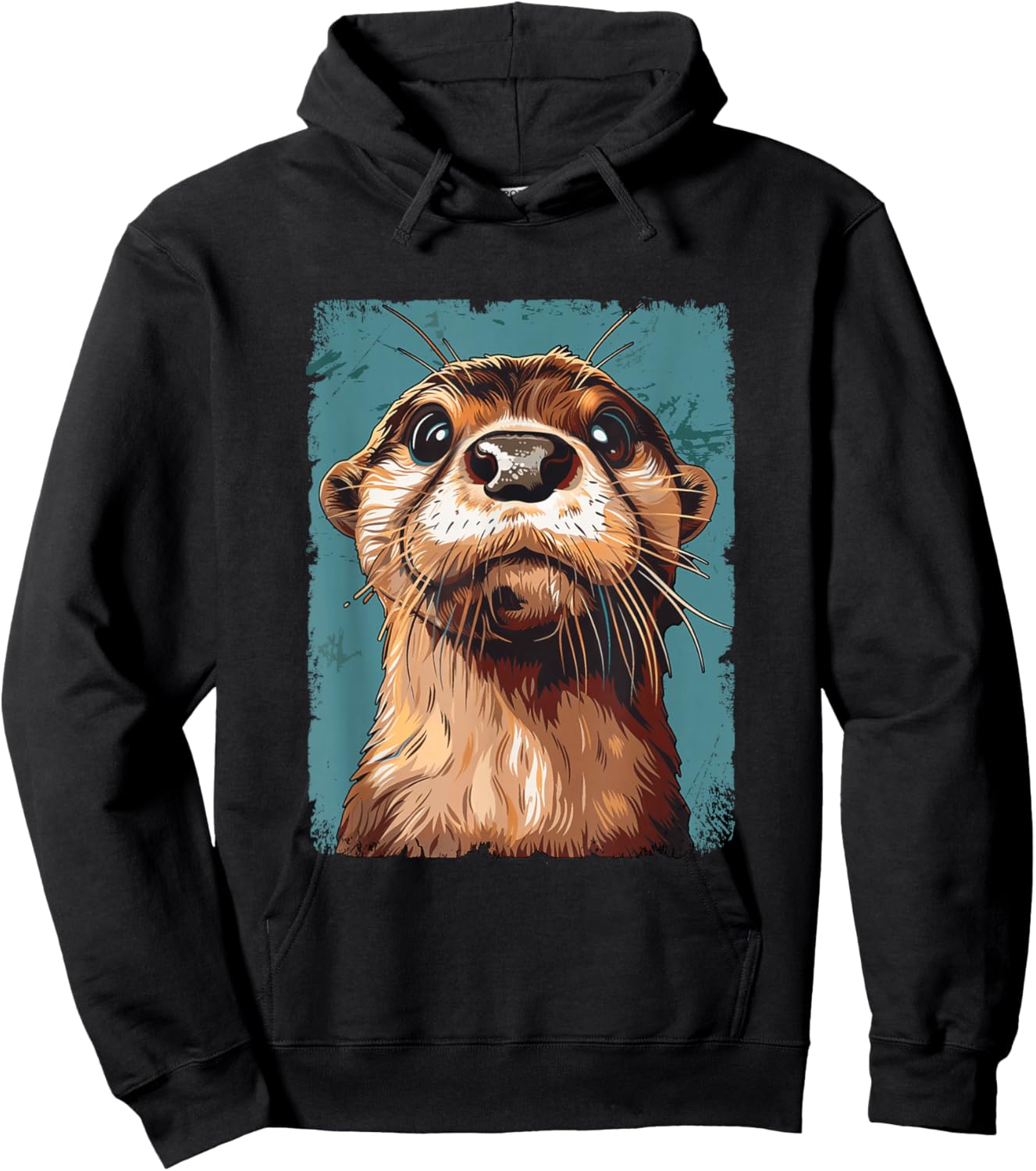 River Otter Lover For Boys Girls Cute Otter Animal Funny Hoodie - Hoodie | Black