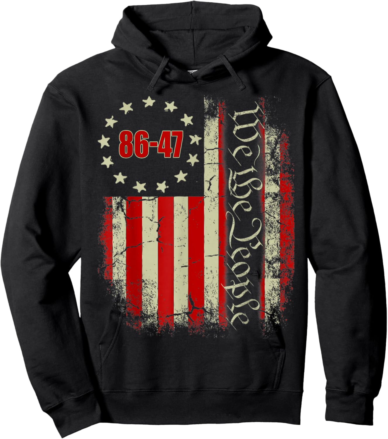 86 47 Roman Numerals LXXXVI XLVII 8647 Subtle Anti Trump Hoodie - Hoodie | Black