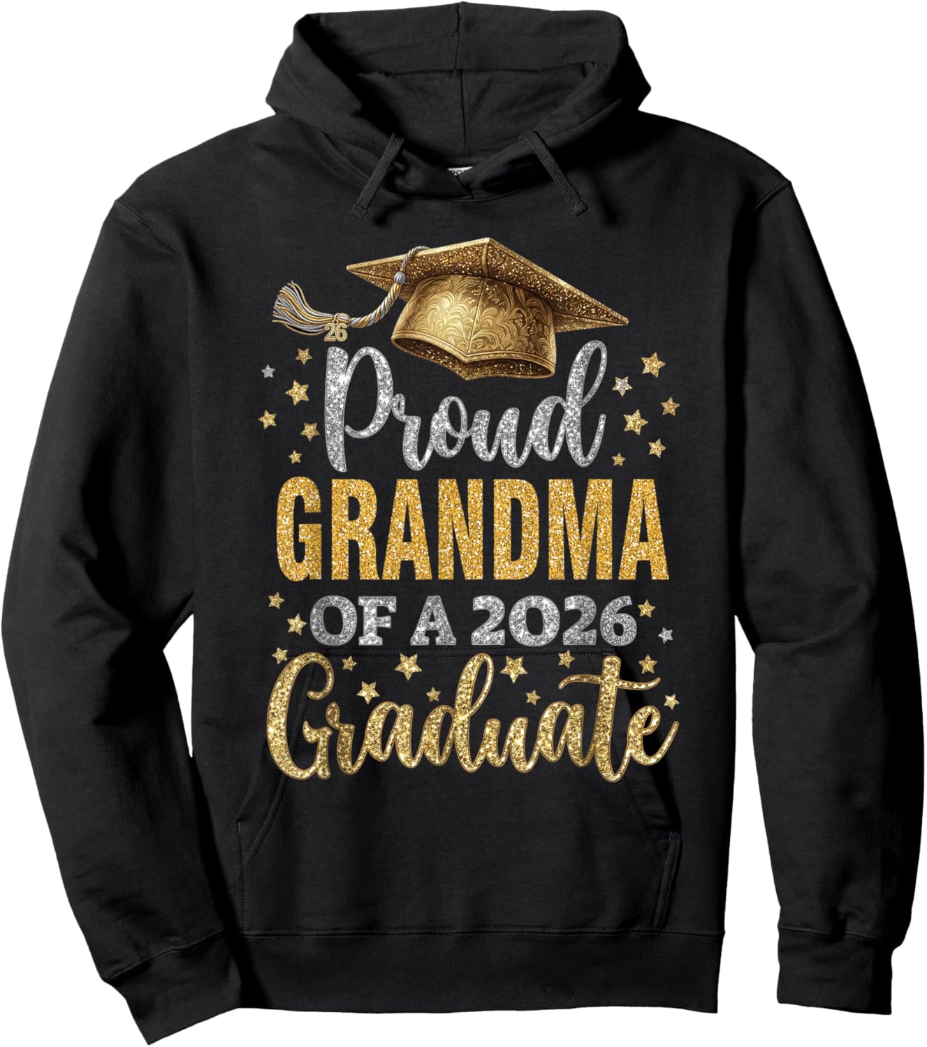 Grandma Senior 2026 Proud Mom of A Class of 2026 Graduate Hoodie - Hoodie | Black