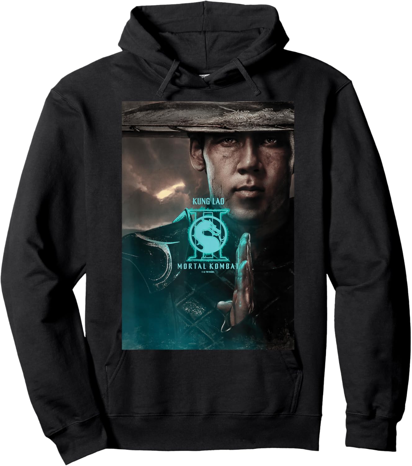 Mortal Kombat 2 Kung Lao Official Character Poster Hoodie - Hoodie | Black