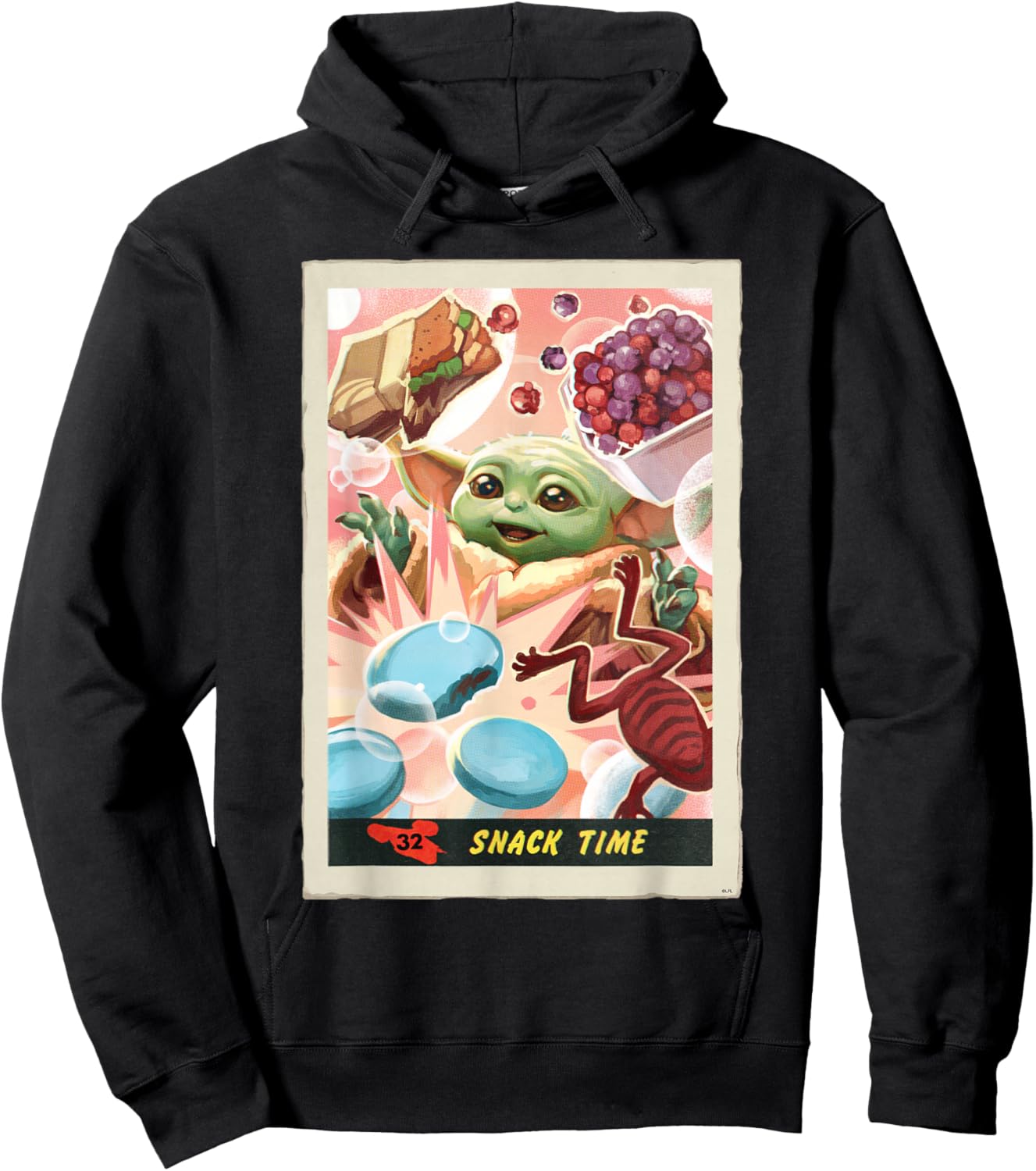 Star Wars: The Mandalorian and Grogu Snack Time Card #32 Hoodie - Hoodie | Black