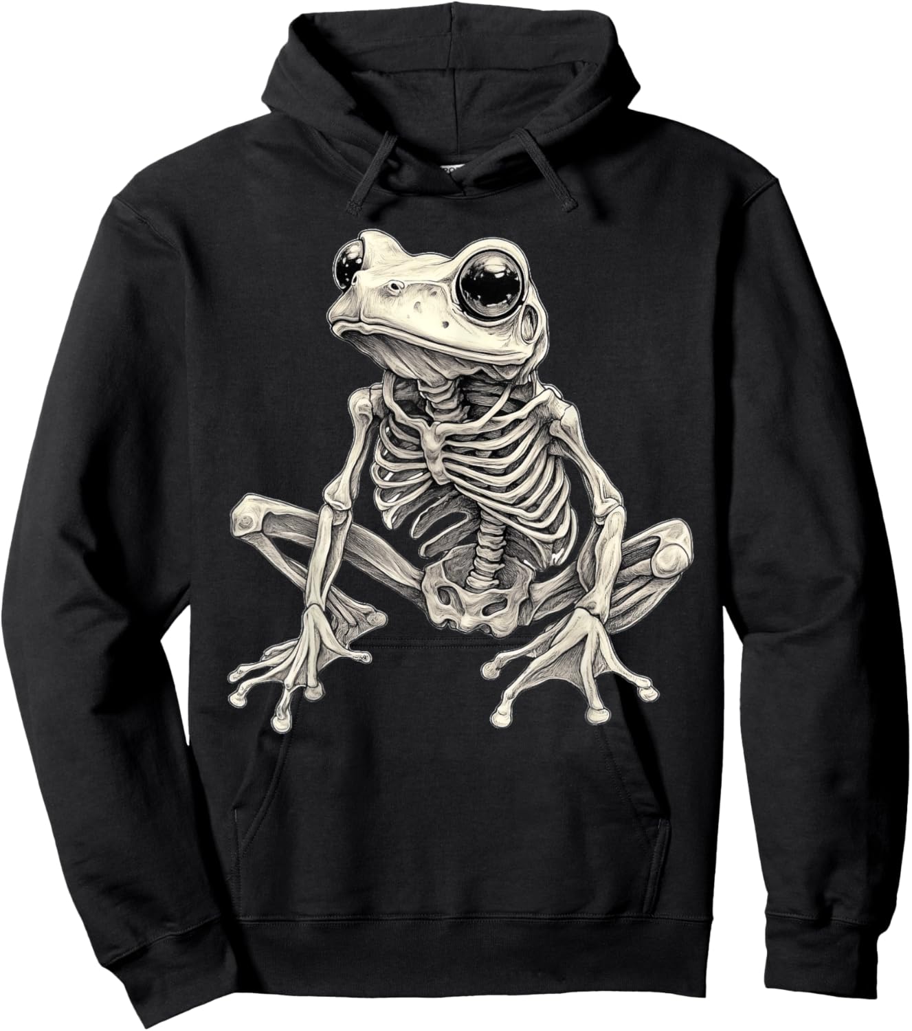 Frog Skeleton Halloween Hoodie - Hoodie | Black