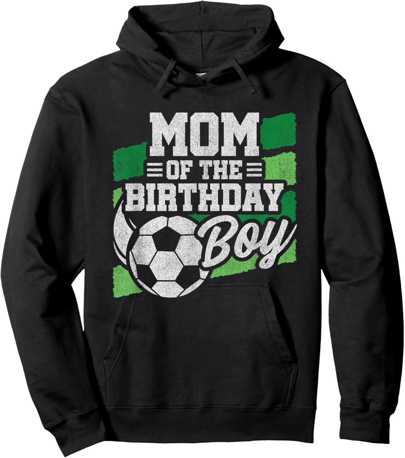 Soccer Birthday - Boys Soccer Party - Birthday Mom Hoodie - Hoodie | Black