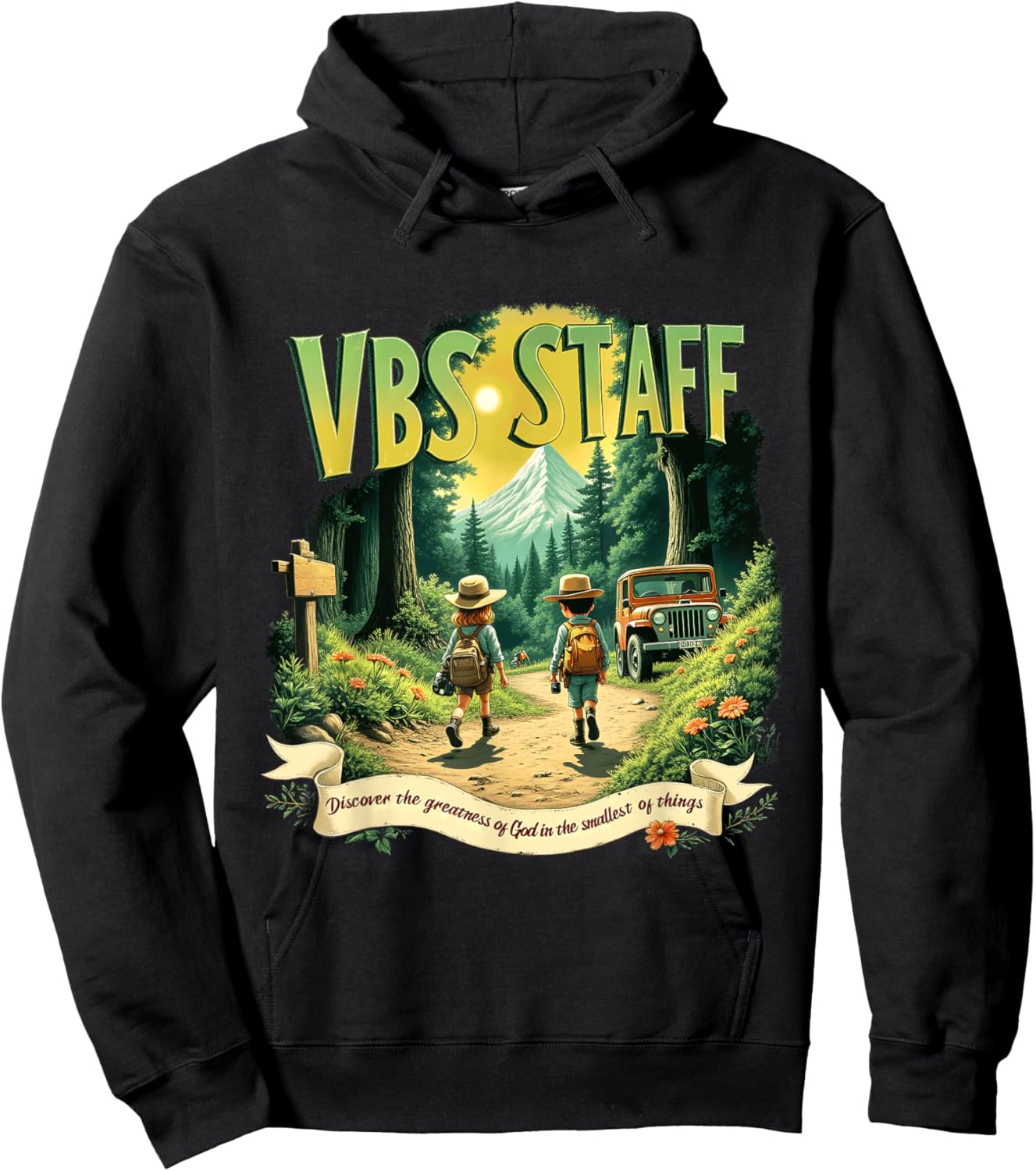 Team Adventure Magnified Smallest VBS Staff 2025 Insects Hoodie - Hoodie | Black