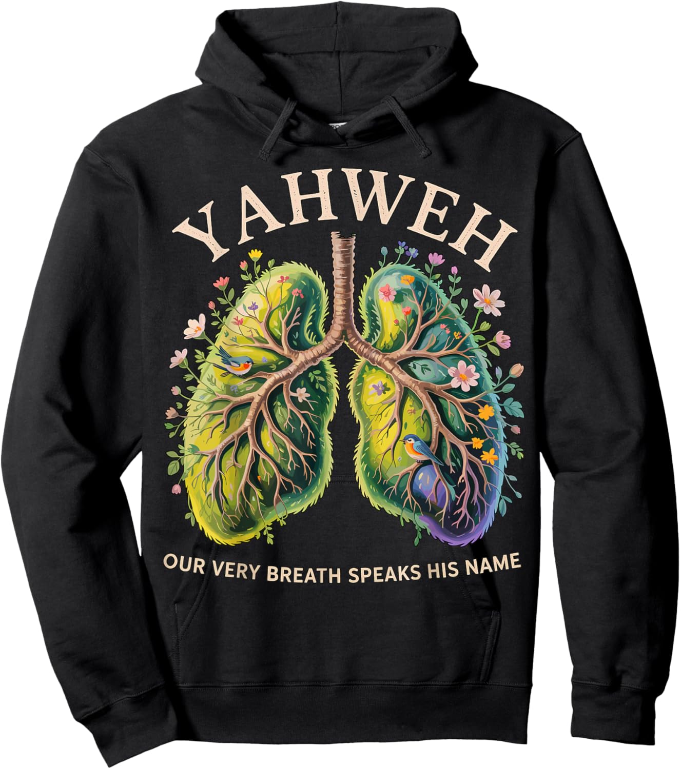 Yahweh Our Very Breath Speaks His Name Christian Hoodie - Hoodie | Black