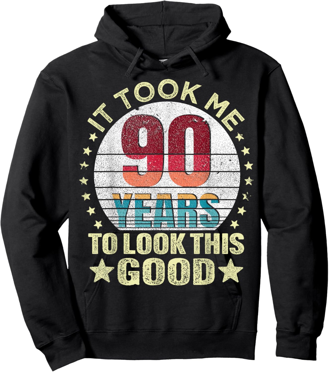 Vintage It Took Me 90 Years To Look This Good 90th Birthday Hoodie - Hoodie | Black