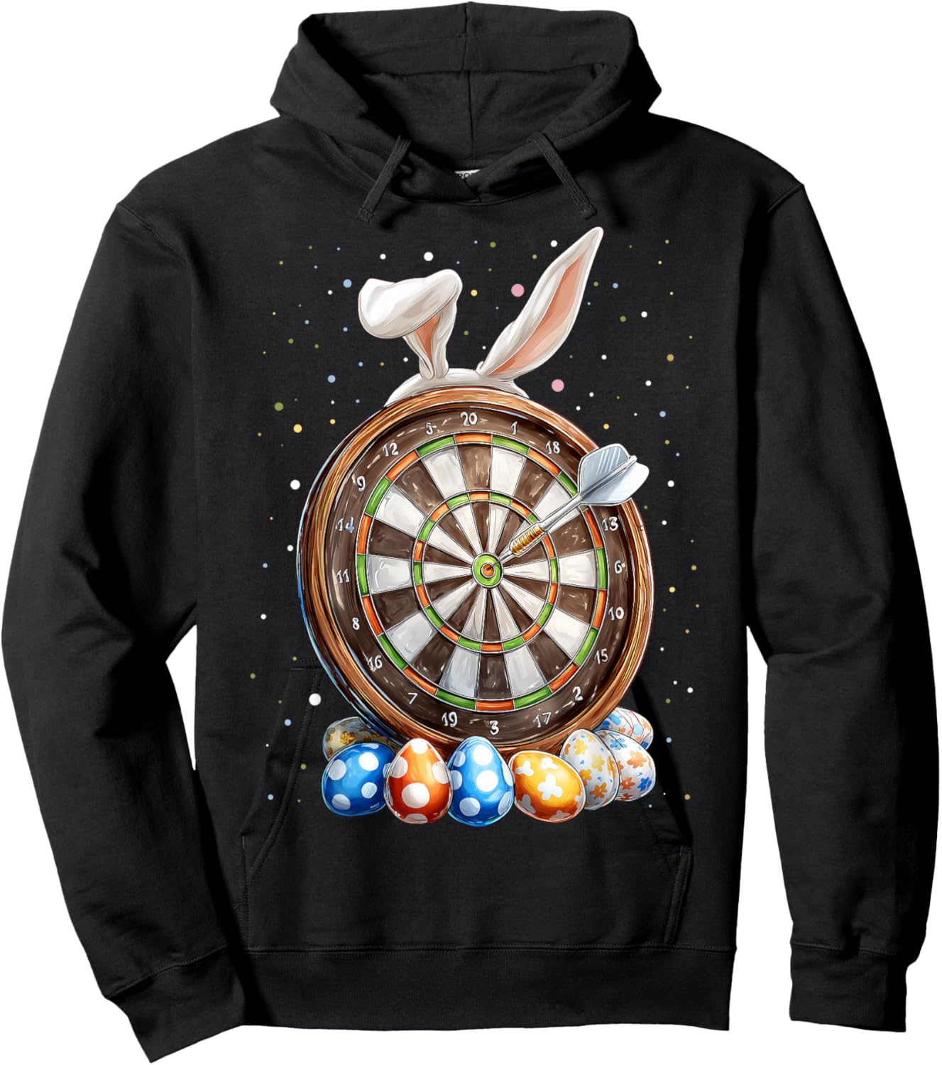 Dartspieler Osterhase Eier Hasenohren Hoodie - Hoodie | Black