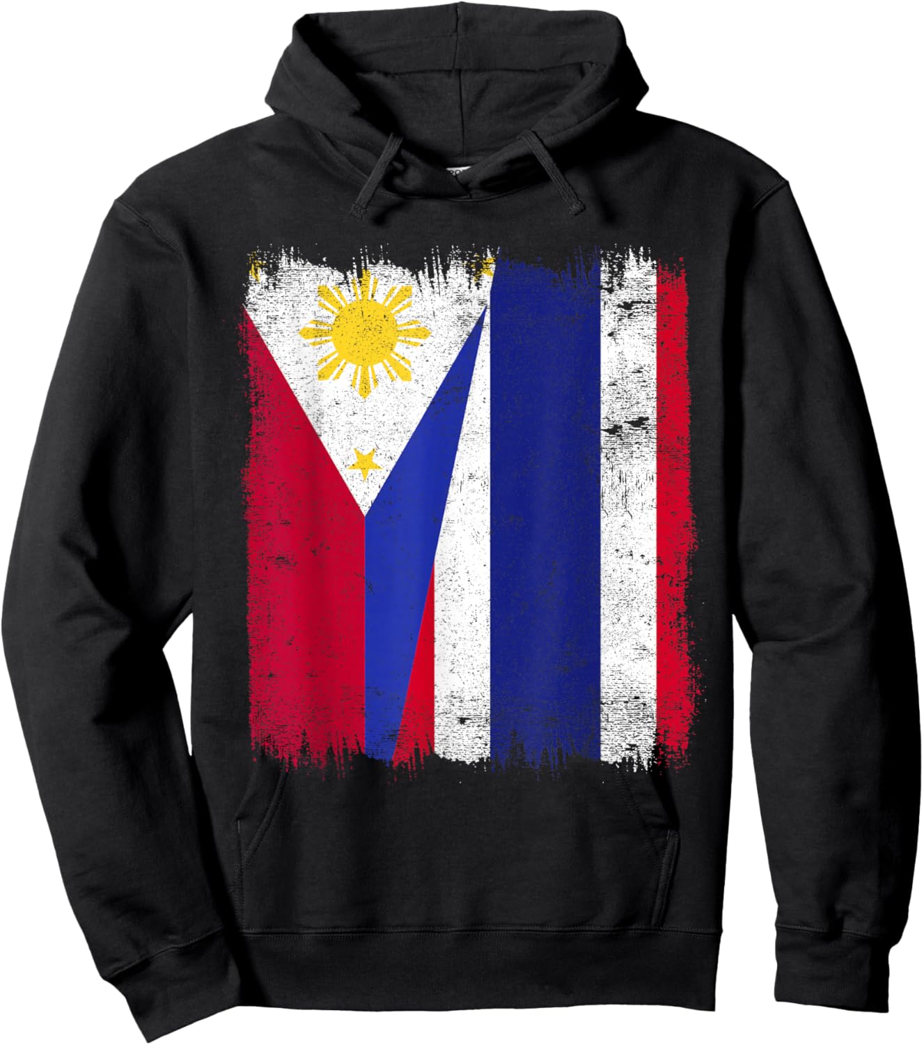 Philippines Thailand Half Flag Filipino Thai Roots Hoodie - Hoodie | Black