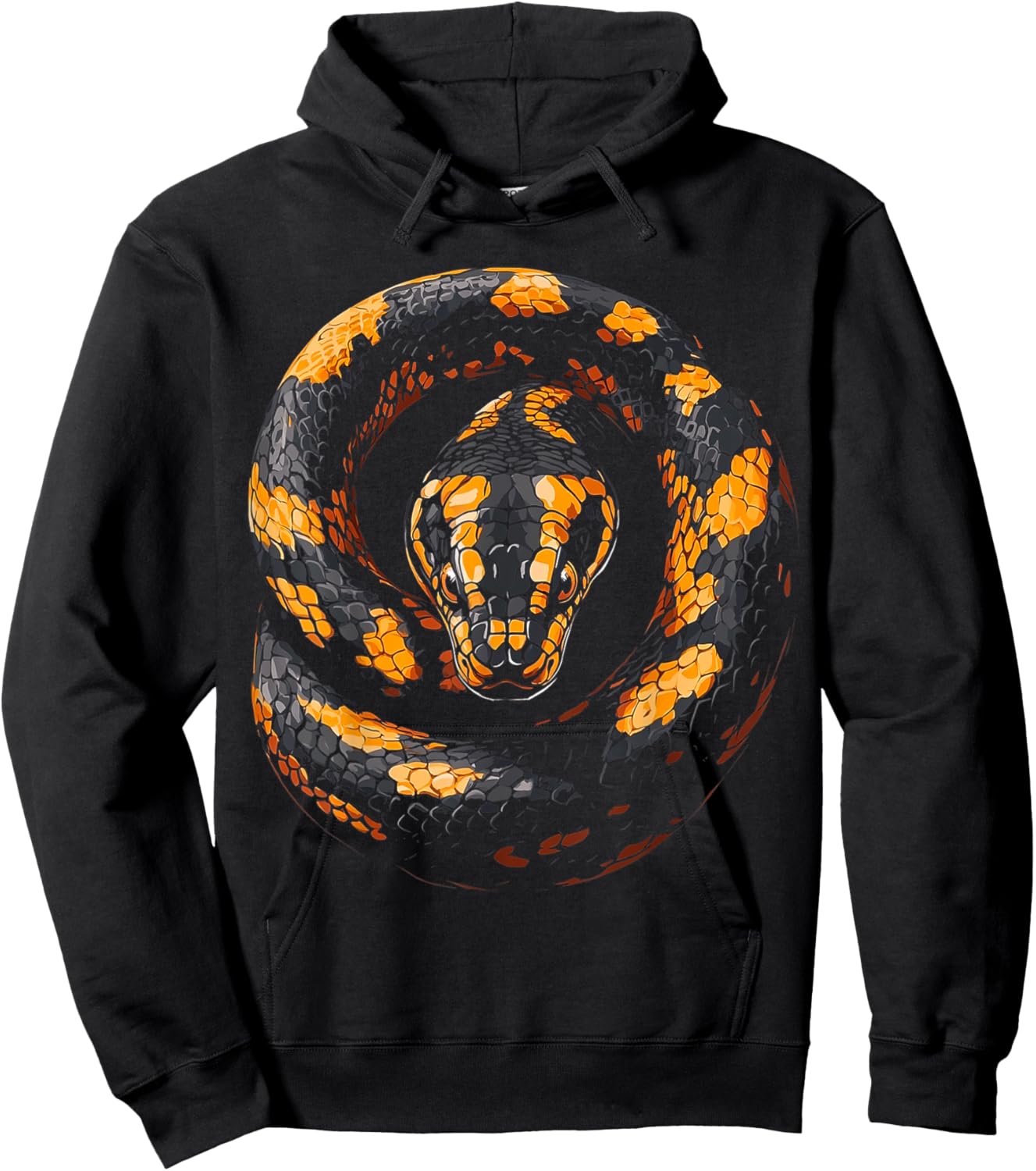 Snake Animal Graphic Artwork Snake Hoodie - Hoodie | Black