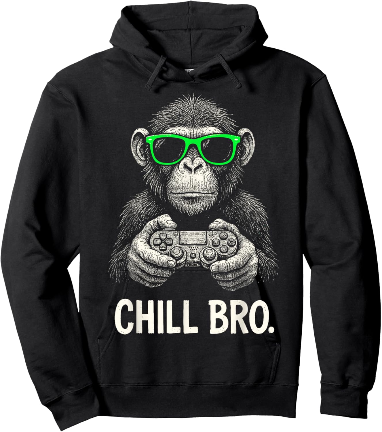 Chill Bro Cooler AFFE mit Sonnenbrille Gamer Geschenk Lustig Hoodie - Hoodie | Black