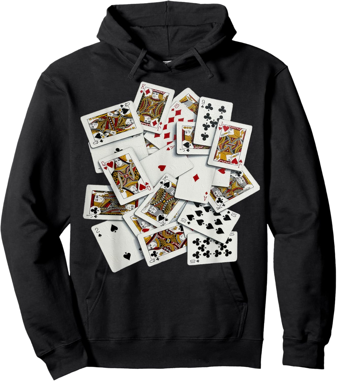 Painted Playing Cards for Card Game Players Hoodie - Hoodie | Black