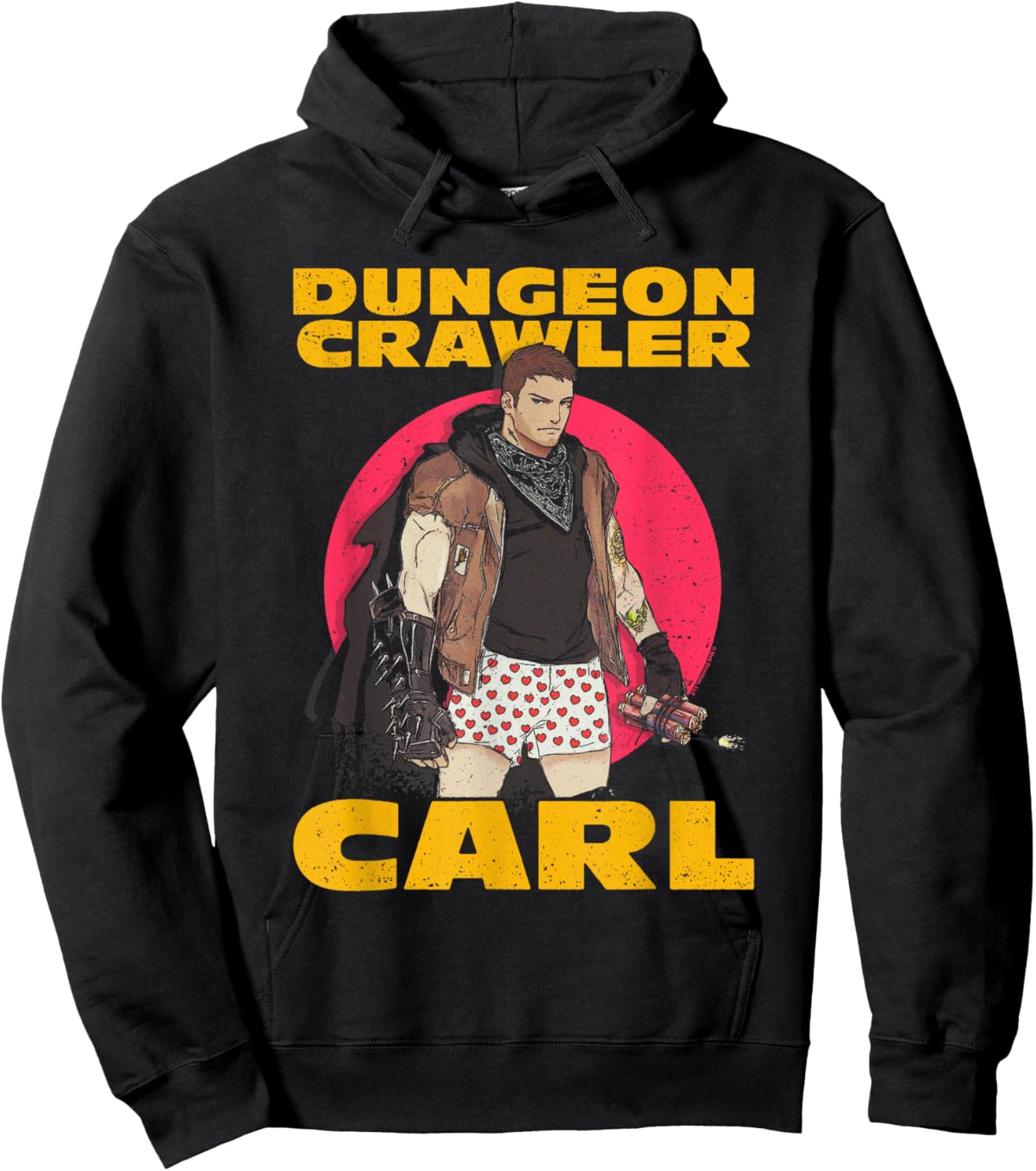 DCC Carl with Dynamite Heart Boxers Portrait RPG Books Hoodie - Hoodie | Black