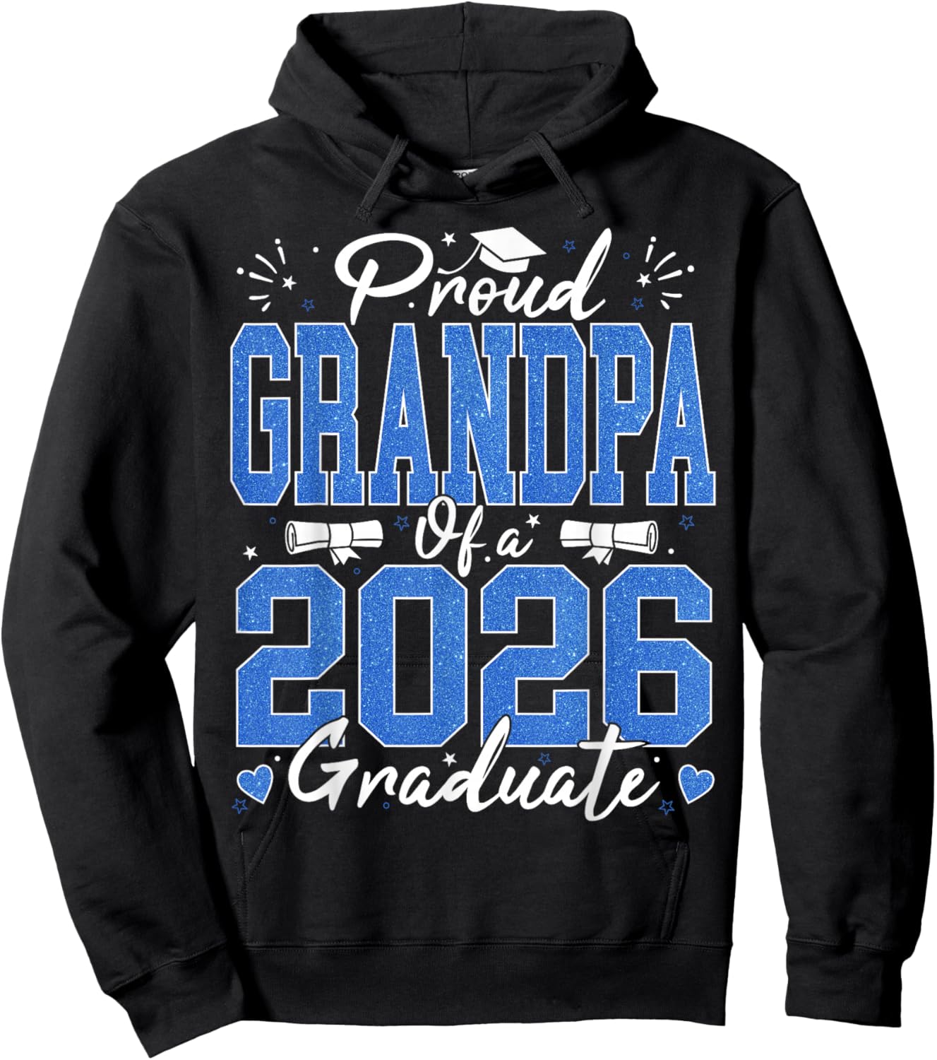 Proud Grandpa of A 2026 Graduate Senior 26 Graduation 2026 Hoodie - Hoodie | Black