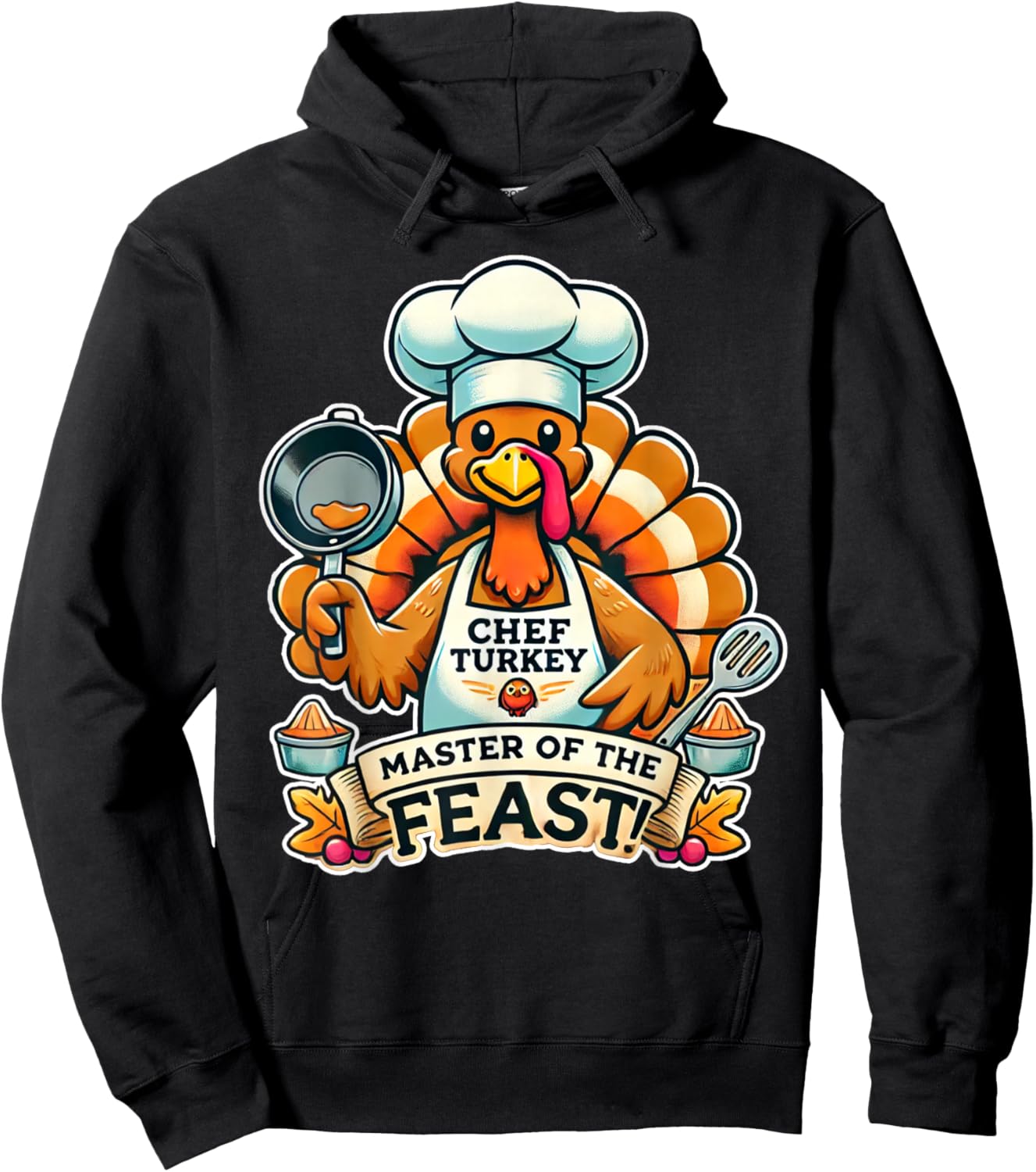 Mom Mother Chef Thanksgiving Hoodie - Hoodie | Black