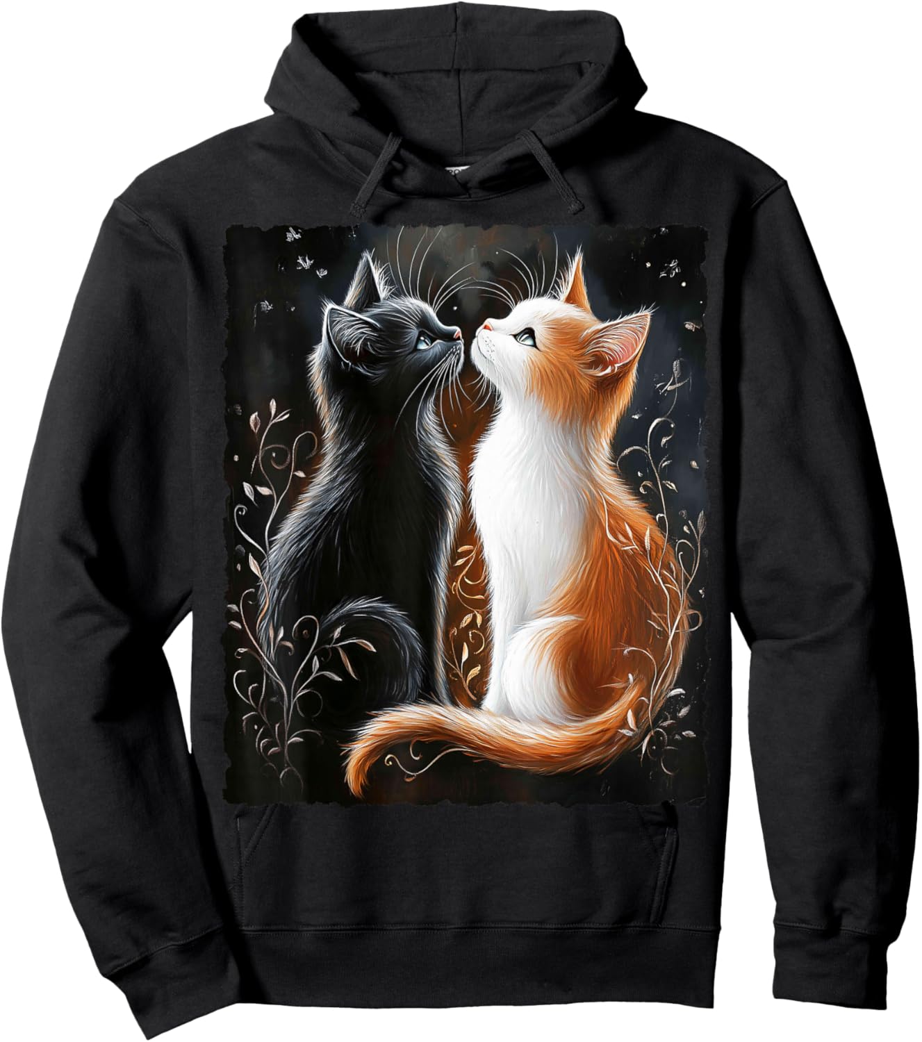 Cute Magical Cat Kitten Fantasy Art Design Hoodie - Hoodie | Black