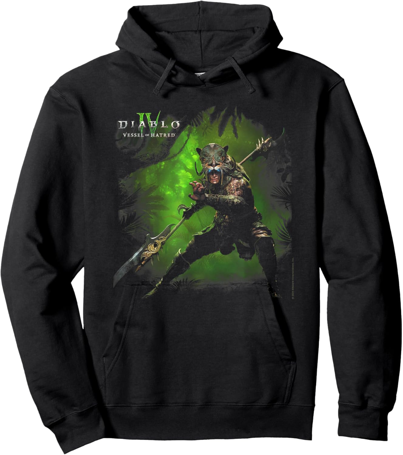 Diablo IV Vessel of Hatred Spiritborn Jaguar Fade Poster Hoodie - Hoodie | Black