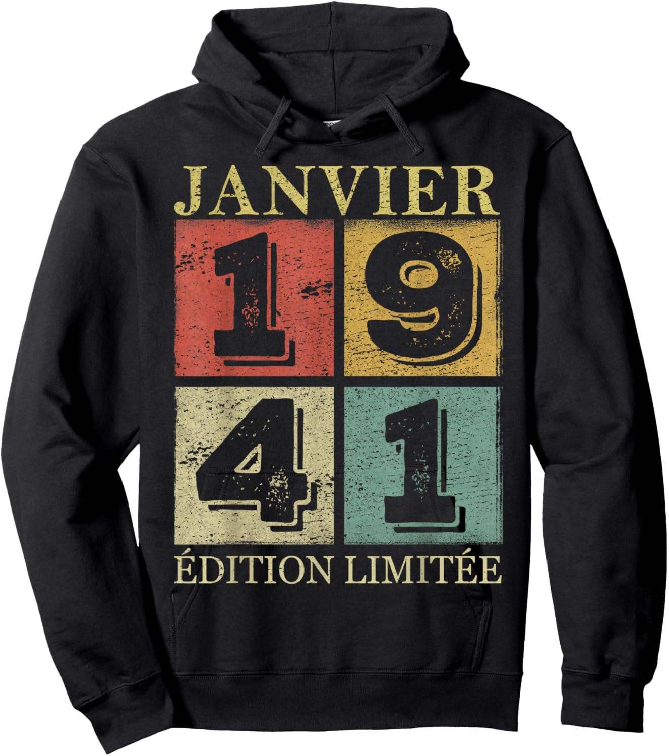 January 1941 85 Years Birthday Gift Man January 1941 Hoodie - Hoodie | Black