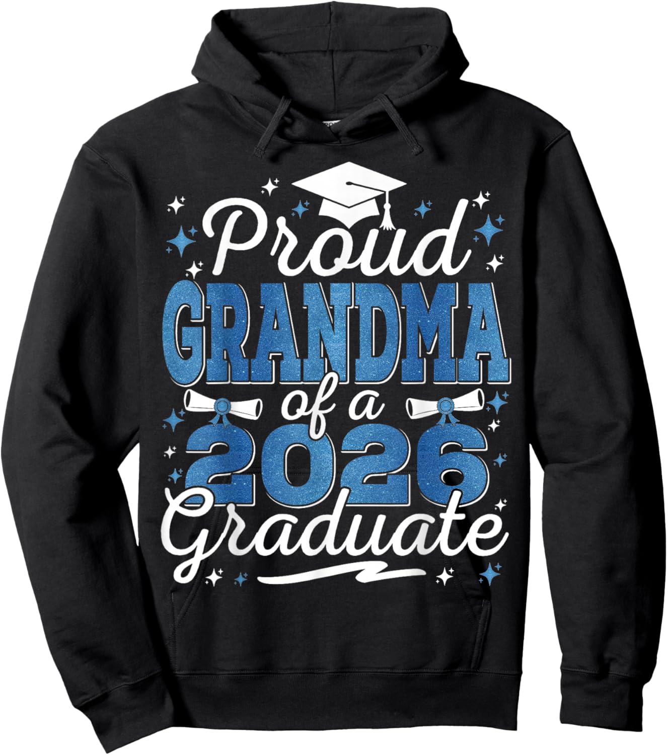 Proud Grandma of a Class of 2026 Graduate Senior Graduation Hoodie - Hoodie | Black