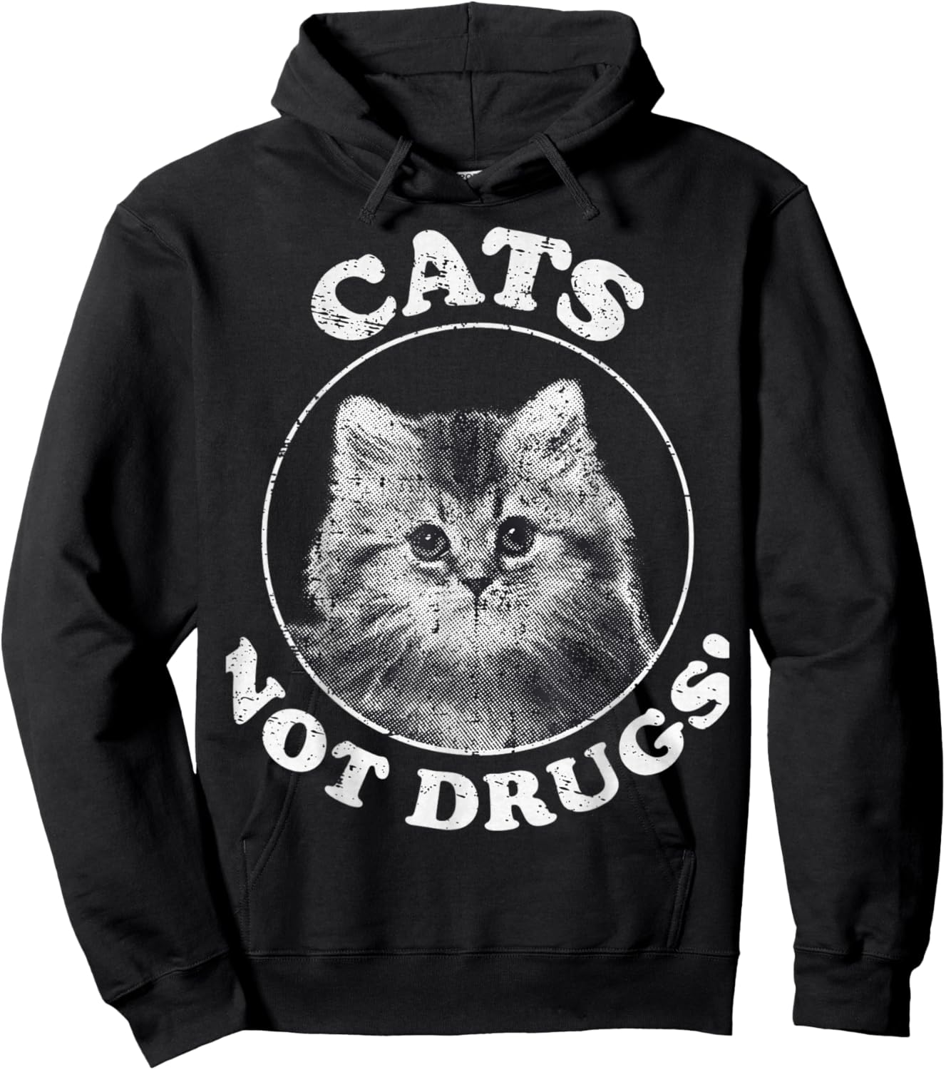 Cats not Drugs Hoodie - Hoodie | Black