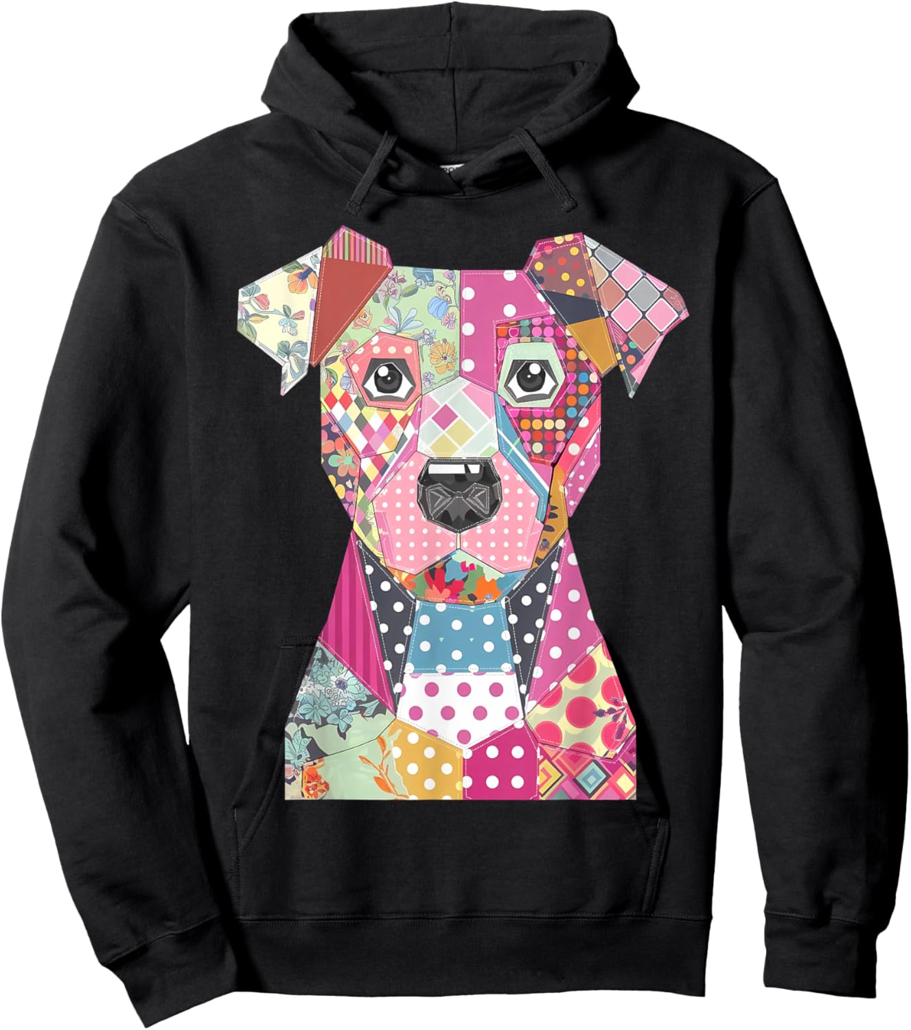 Quilt Pattern Dog For Quilting Lover Quilter Sewing Men Women Kids Hoodie - Hoodie | Black