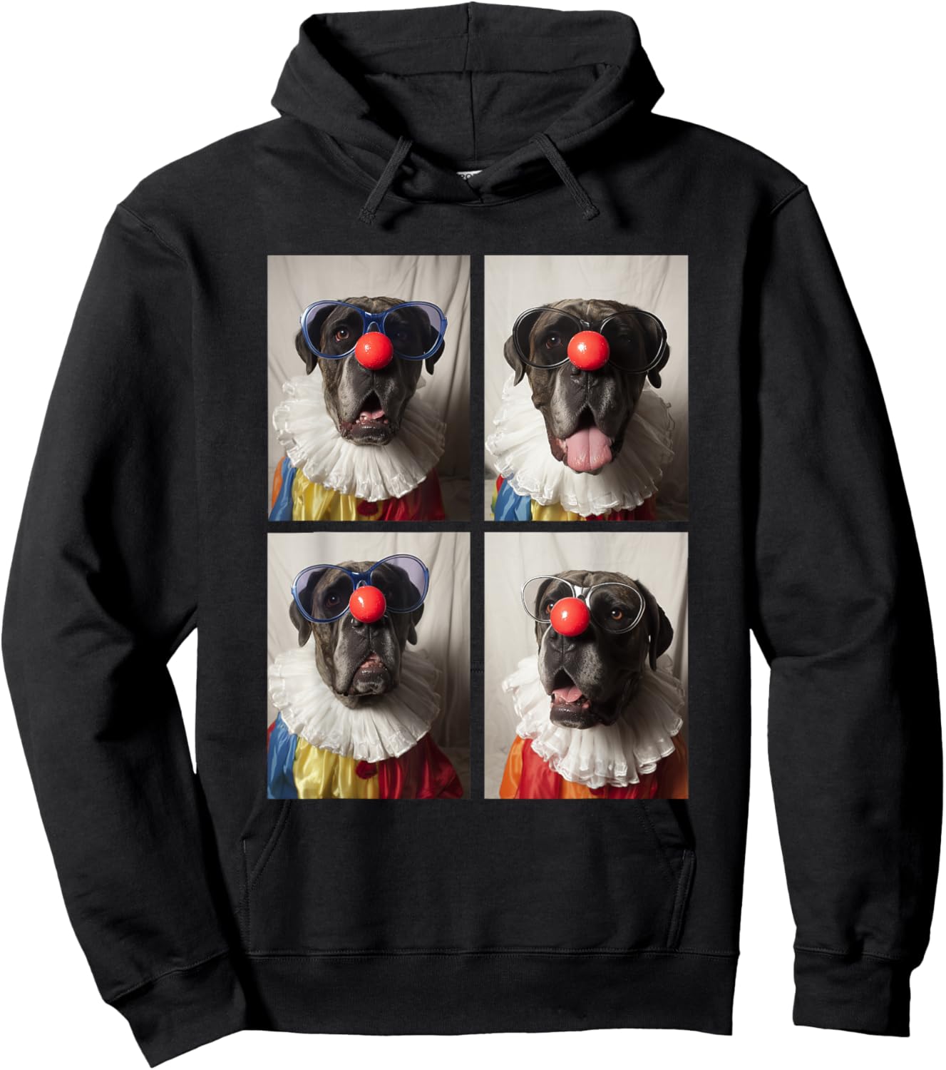 Cane Corso with Sunglasses Clown Animals Halloween Dogs Hoodie - Hoodie | Black